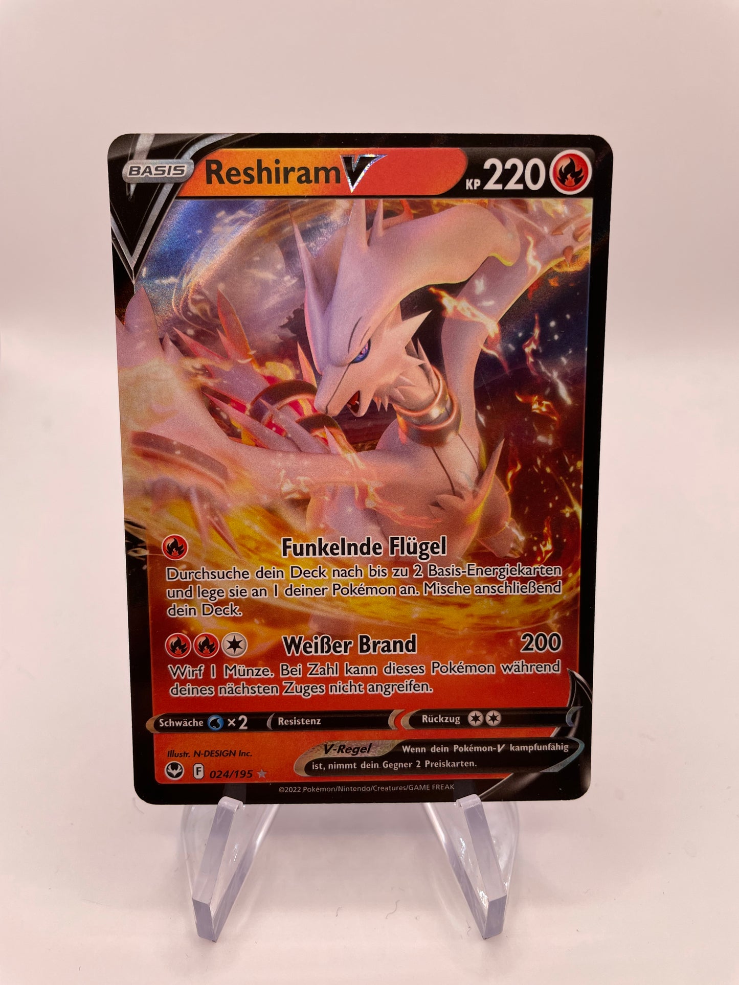 Pokemon Karte V Reshiram 24/195 Deutsch