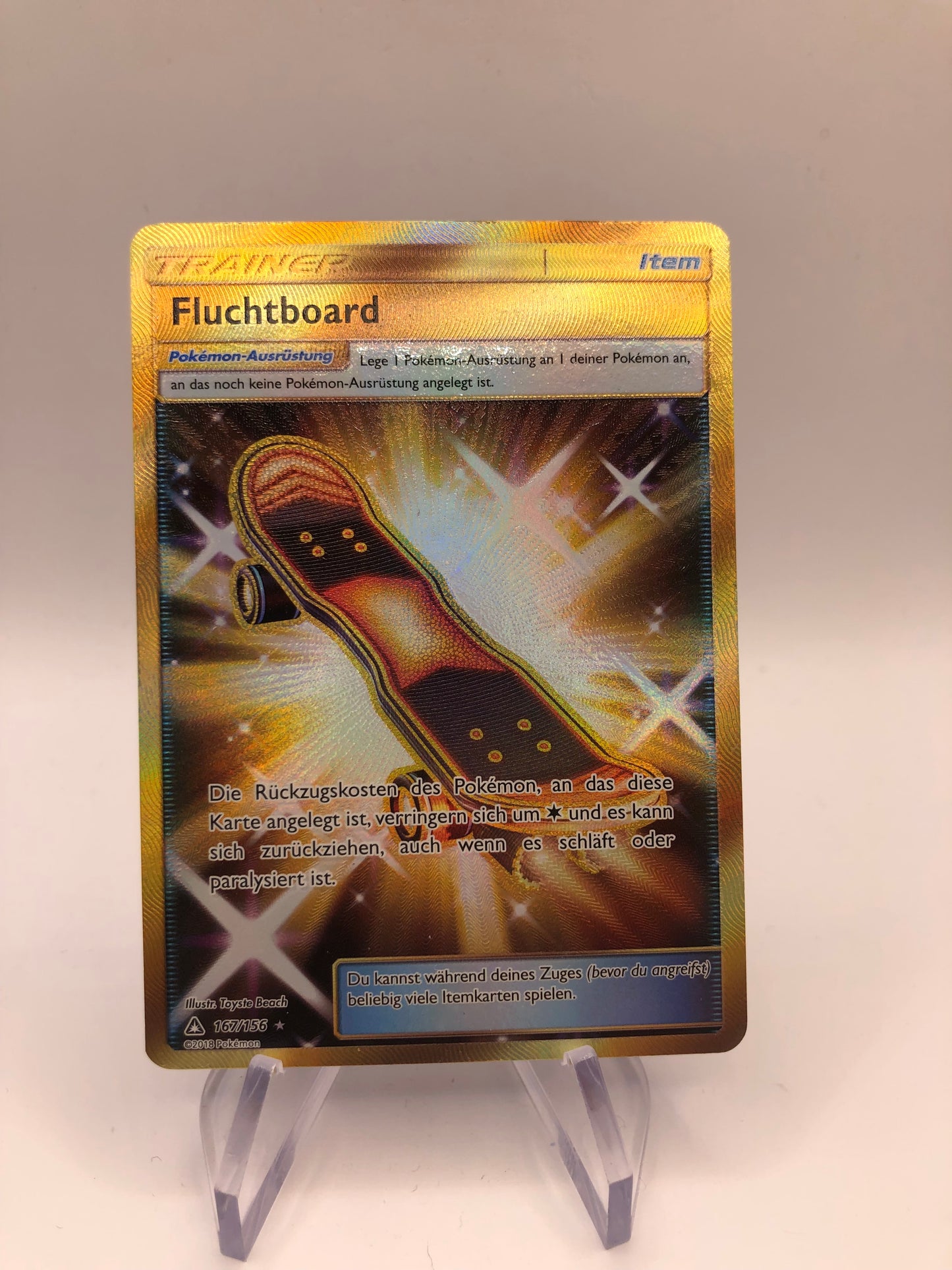 Pokemon Karte Gold Fluchtboard 167/156 Deutsch