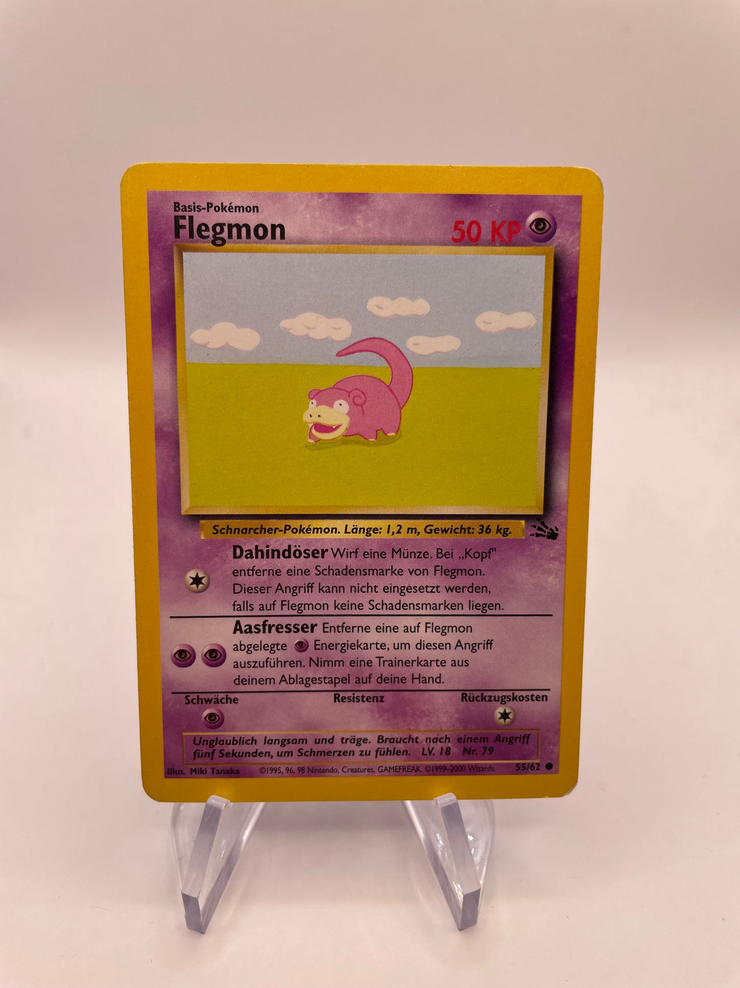 Pokemon Karte Fossil Flegmon 55/62 Deutsch