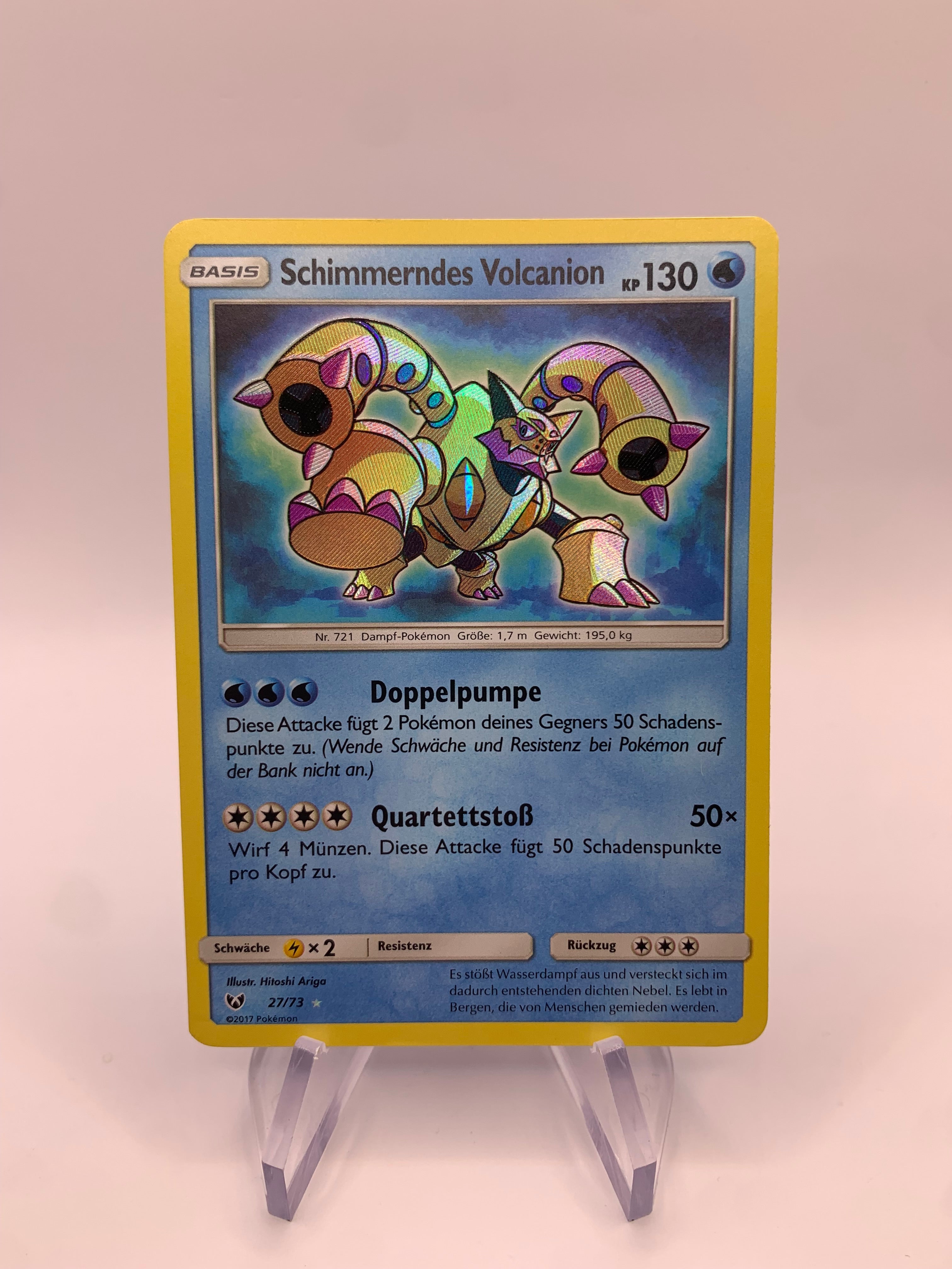 Pokemon Cards Shiny Shimmering Volcanion 27/73 German SHPNPokestore Pokemon Cards Shiny Shimmering Volcanion 27/73 German SHPNPokestore