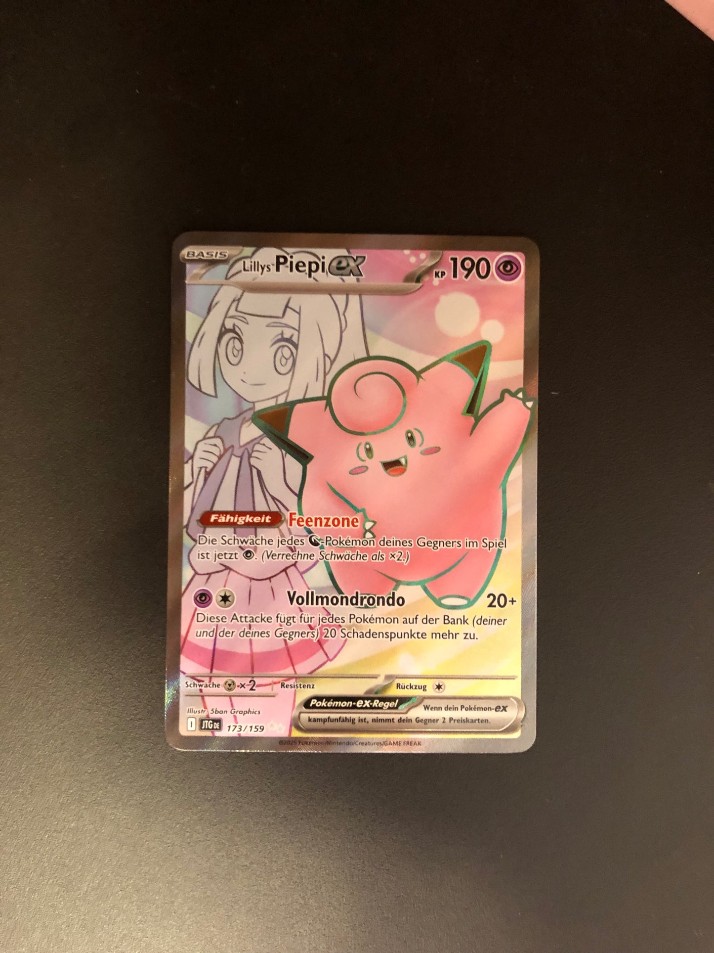Pokemon Karte EX Fullart Piepi 173/159 Deutsch