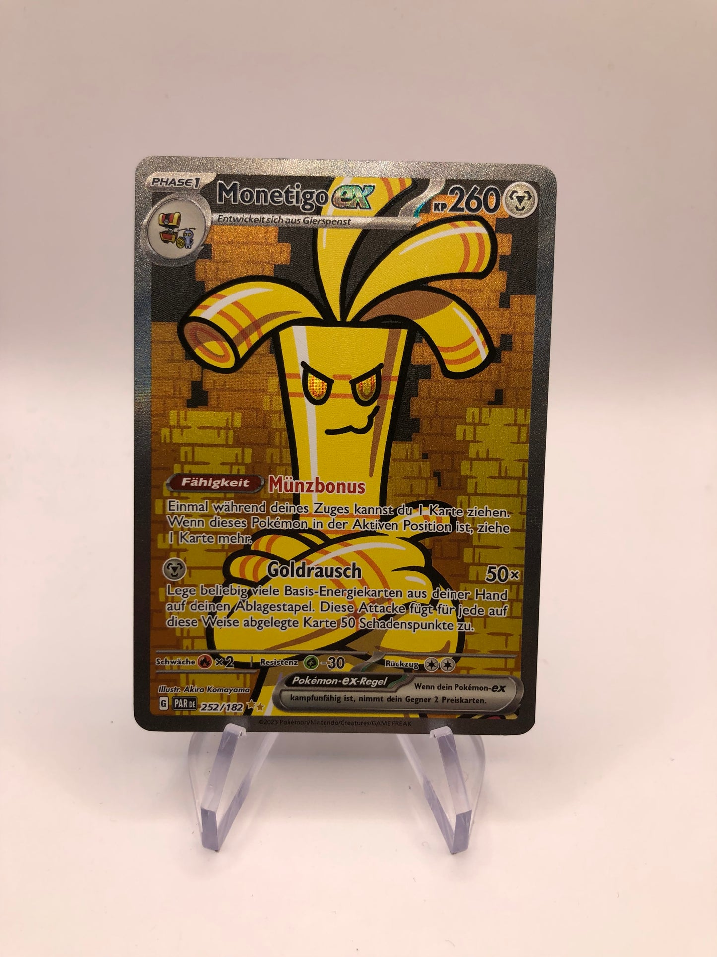 Pokemon Karte Alt-Art EX Monetigo 252/182 Deutsch