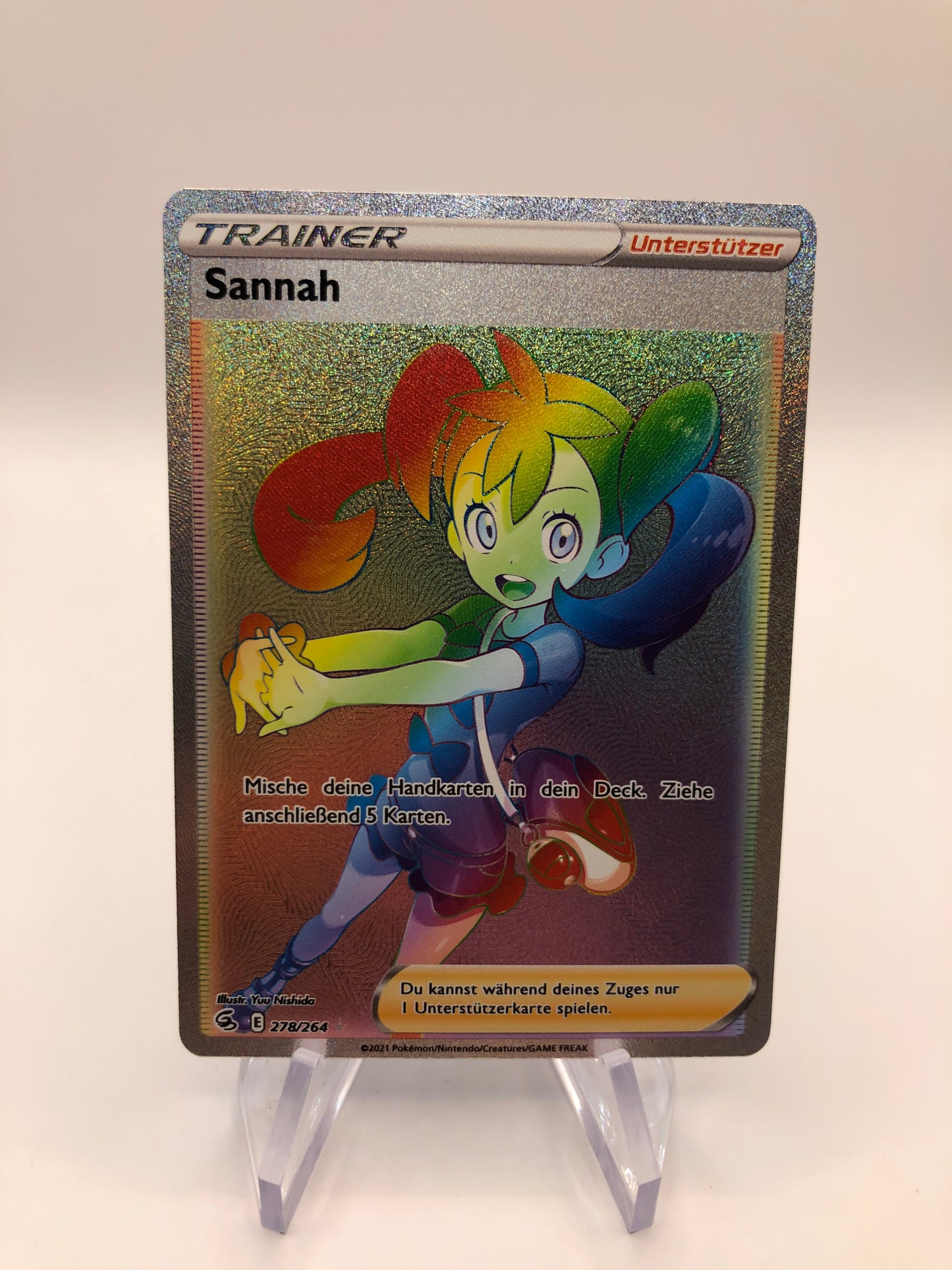 Pokemon Karte Trainer Rainbow Sannah 278/264 Deutsch