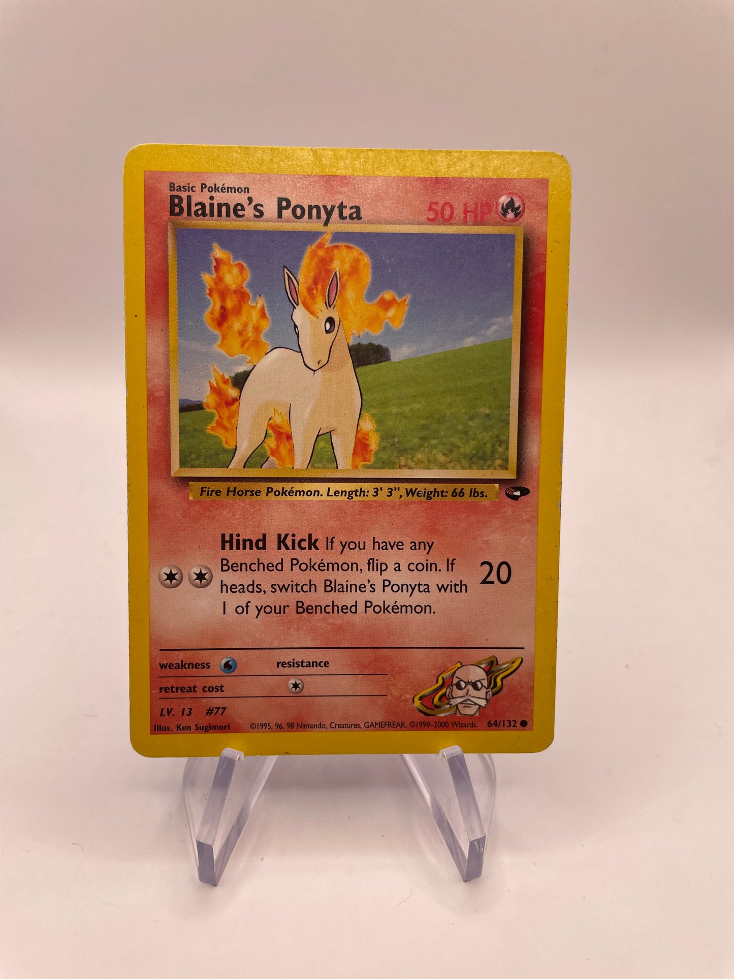 Pokemon Karte Gym Challenge Blaine‘s Ponyta 64/132 Englisch