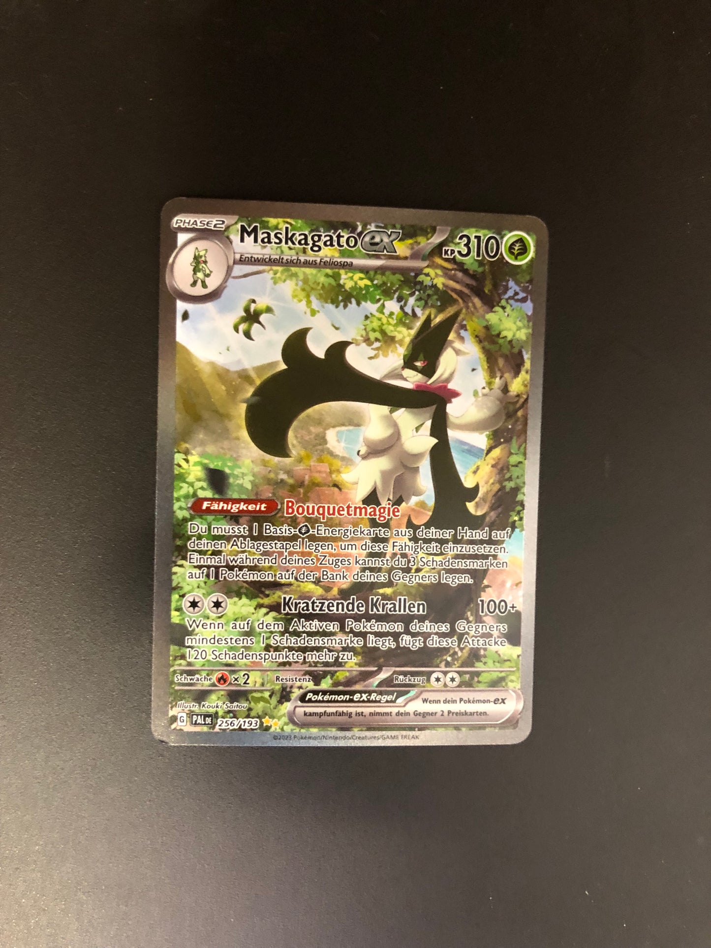 Pokemon Karte EX Alt-Art Maskagato 256/193 Deutsch