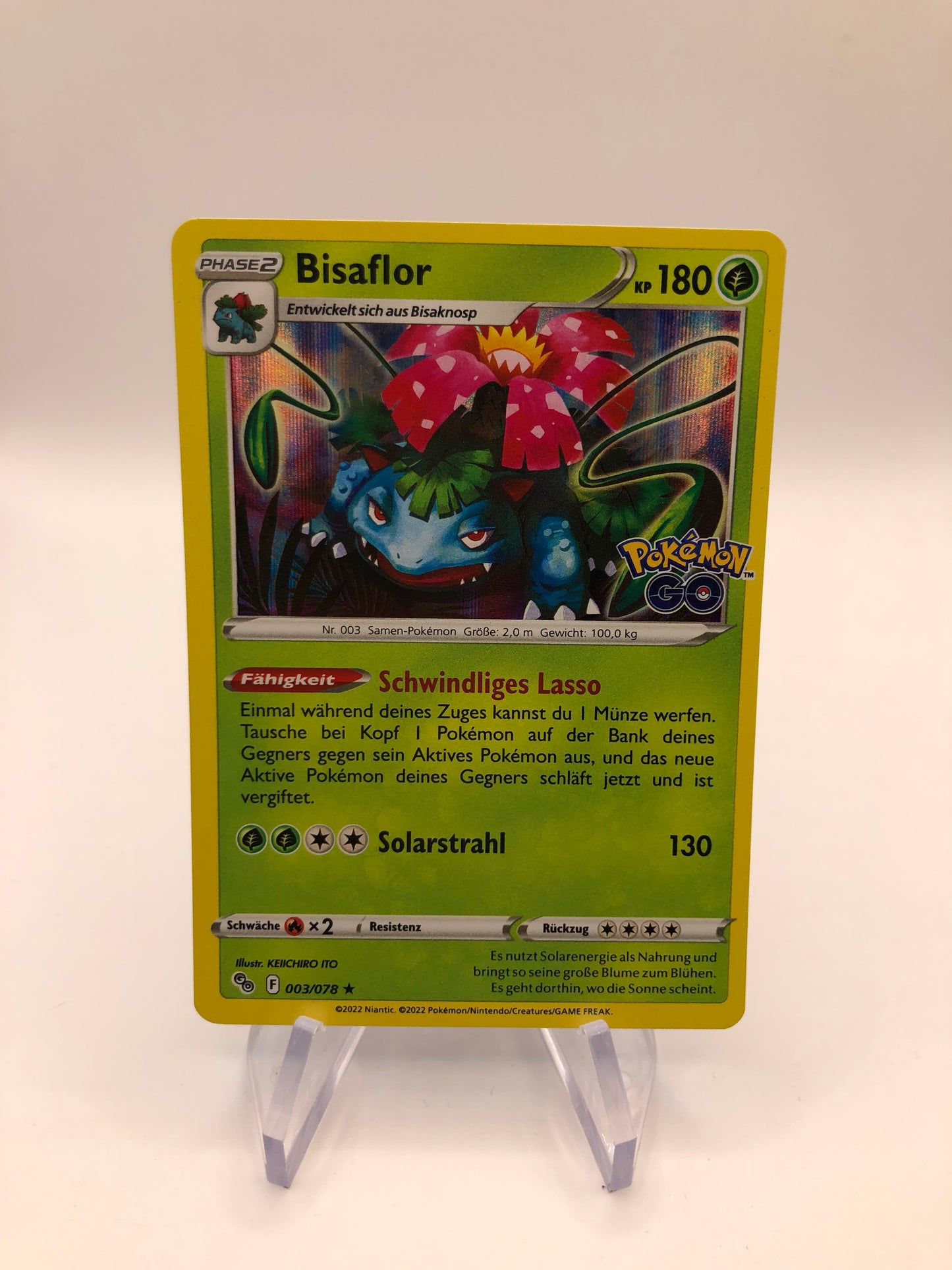 Pokemon Karte Revers Bisaflor 3/78 Deutsch