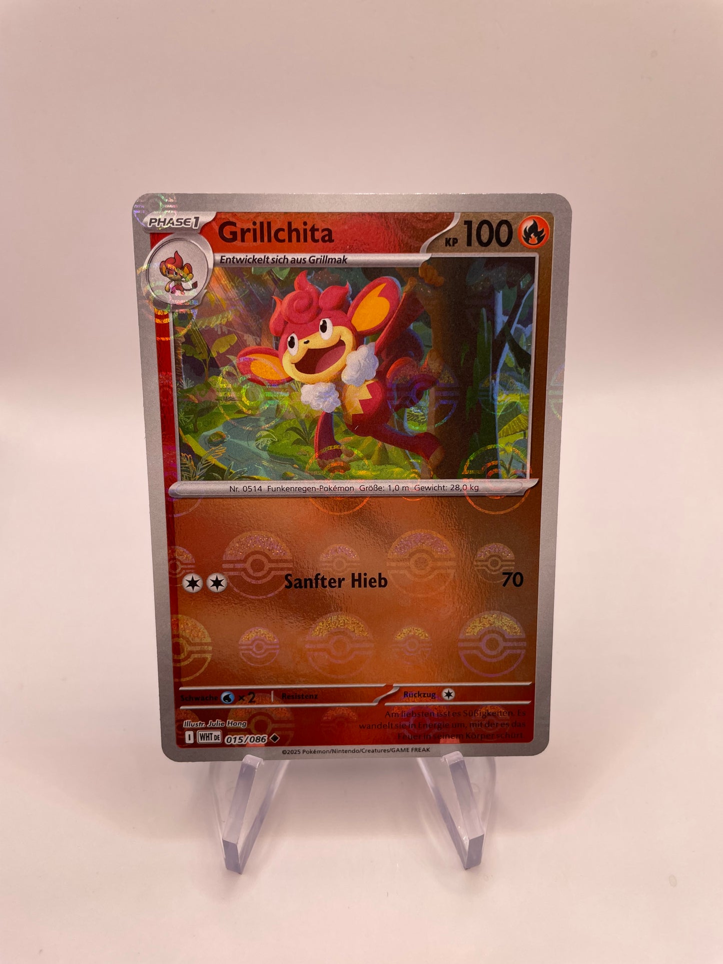 Pokemon Karte Revers Grillchita 15/86 Deutsch