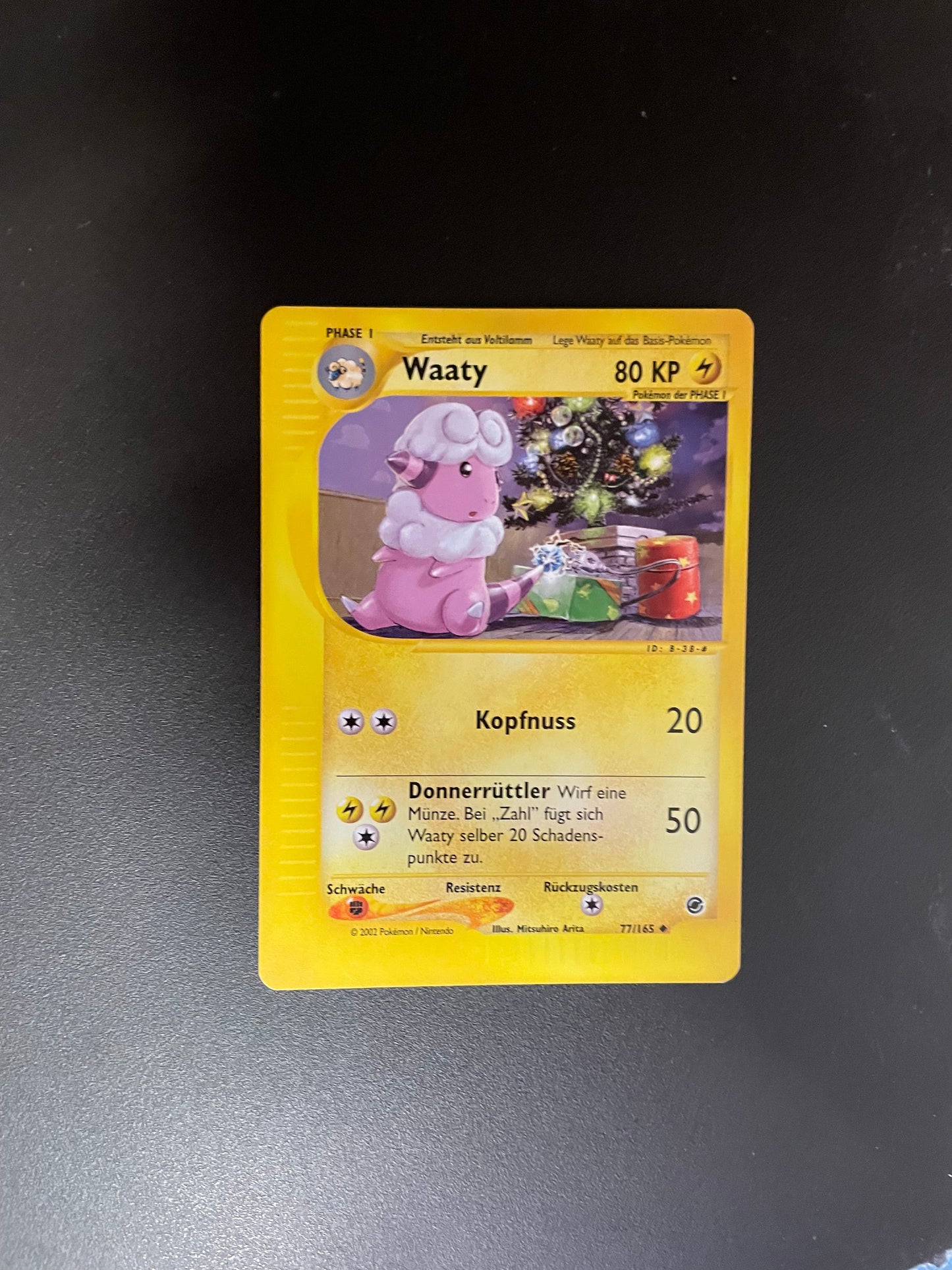 Pokemon Karte e-Series Waaty 77/165 Deutsch