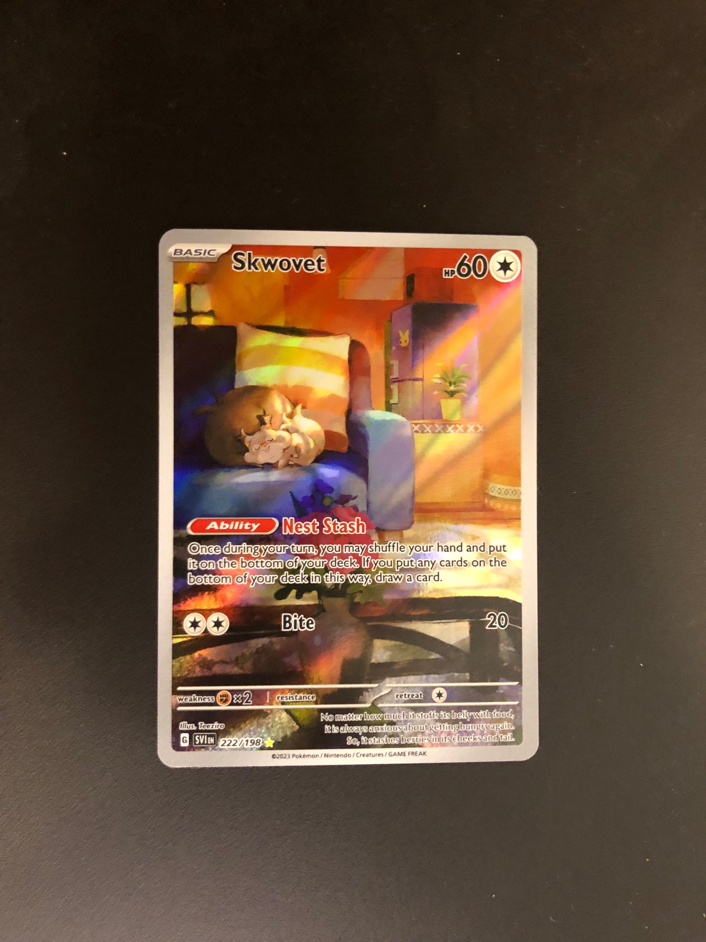 Pokemon Karte Art-Rare Raffel 222//198 Englisch