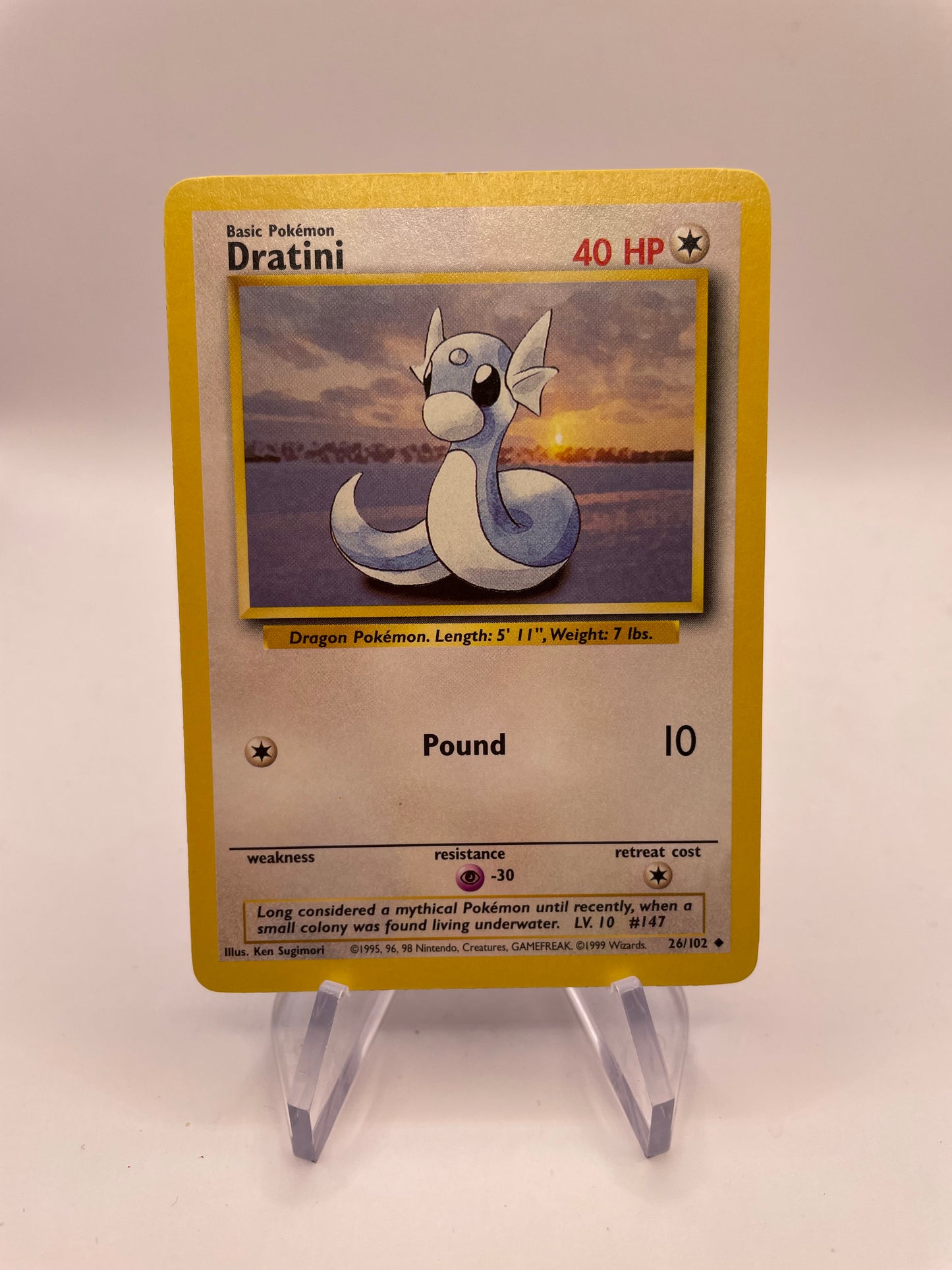 Pokemon Karte Base-Set Dratini 26/102 Englisch