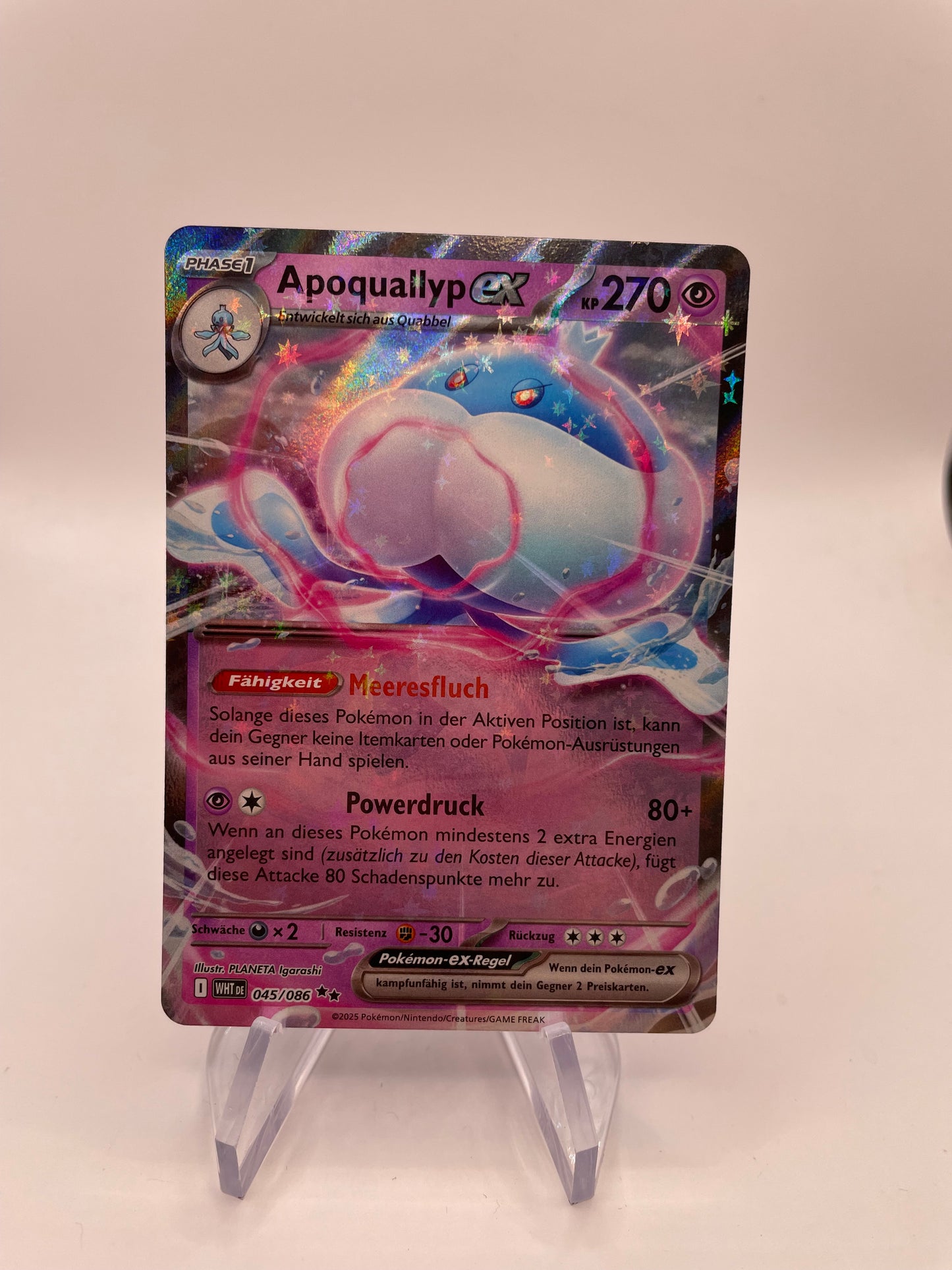 Pokemon Karte Apoquallyp ex 45/86 Deutsch