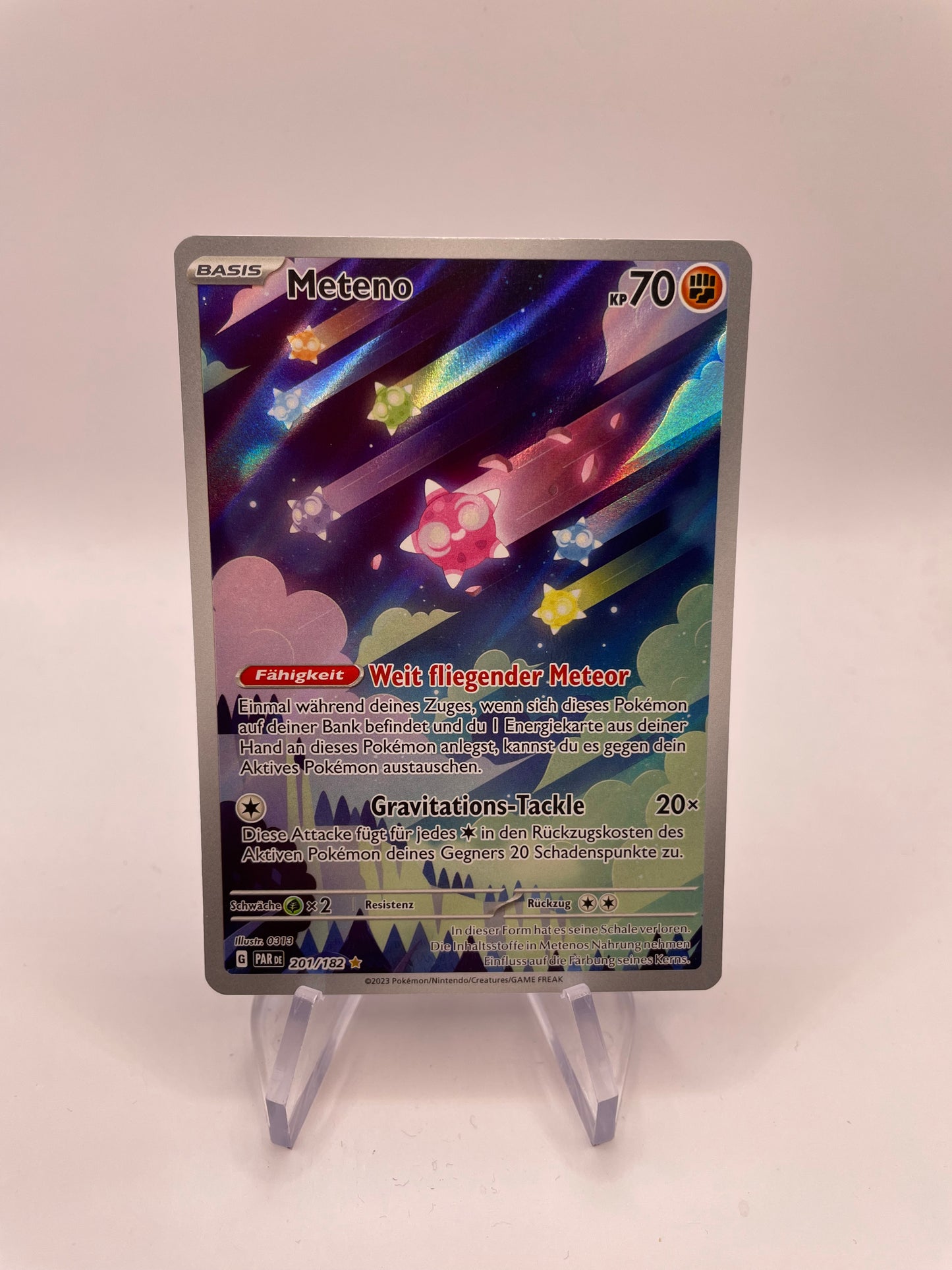 Pokemon Karte Art-Rare Meteno 201/182 Deutsch