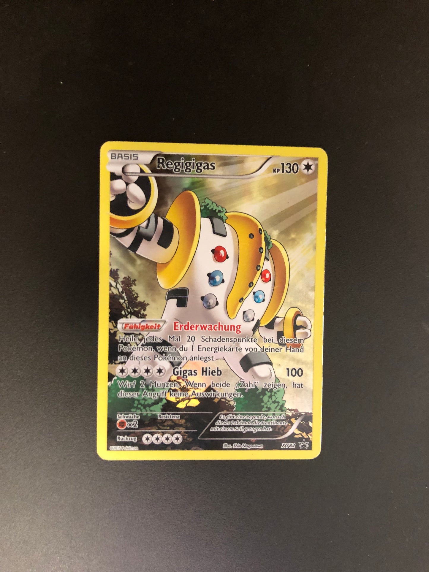 Pokemon Karte Promo Art-Rare Regigigas XY82 Deutsch