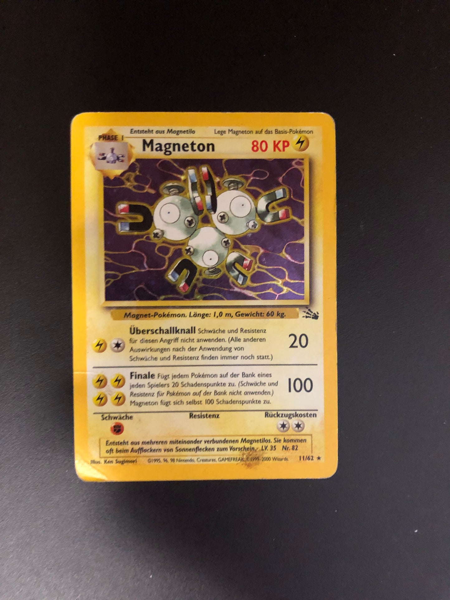 Pokemon Karten Holo Magneton 11/62 Deutsch