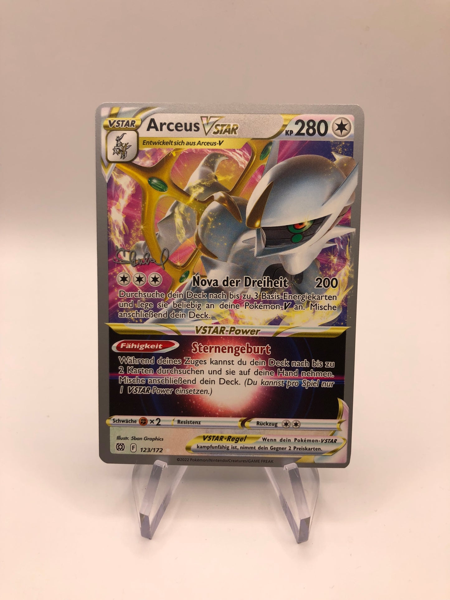 Pokemon Karte Vstar Arceus 123/172 Deutsch