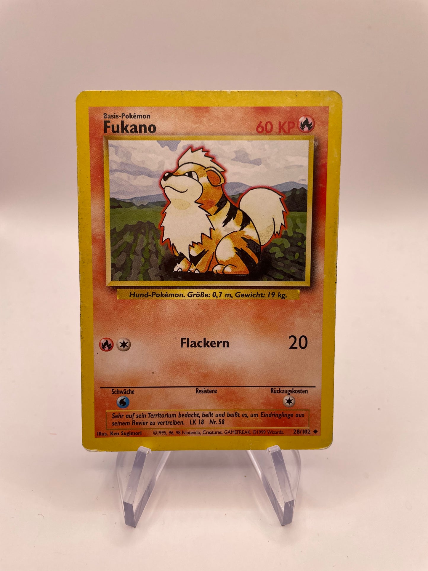 Pokemon Karte Base Set Fukano 28/102 Deutsch