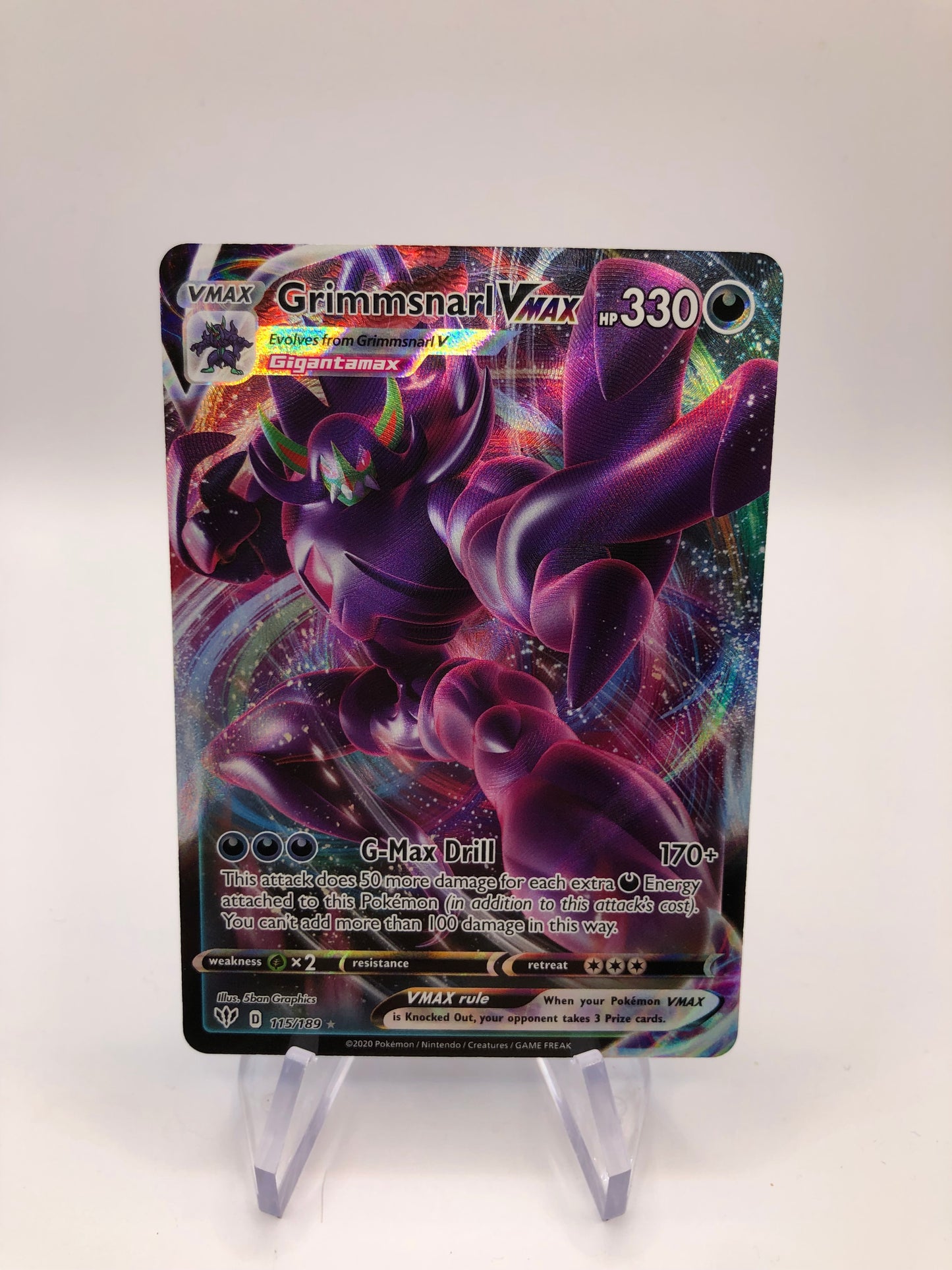 Pokemon Karte Vmax Olangaar 115/189 Englisch