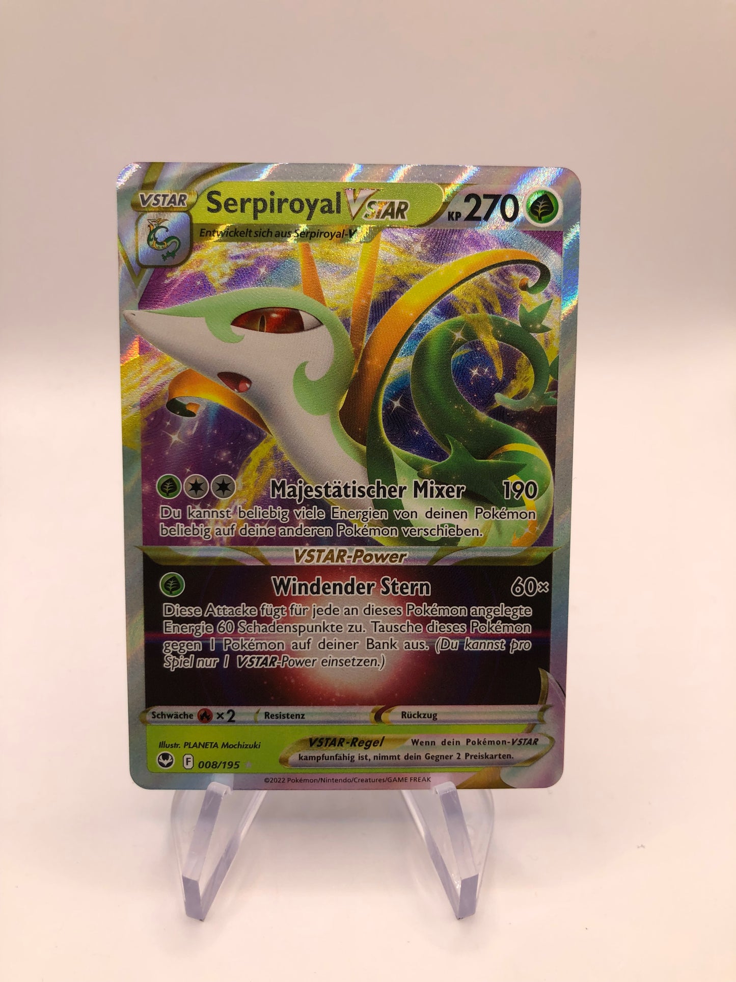 Pokemon Karte Vstar Serpiroyal 8/195 Deutsch
