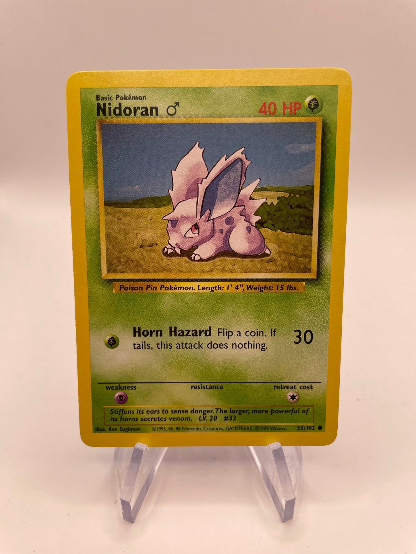 Pokemon Karte Base-Set Nidoran 55/102 Englisch