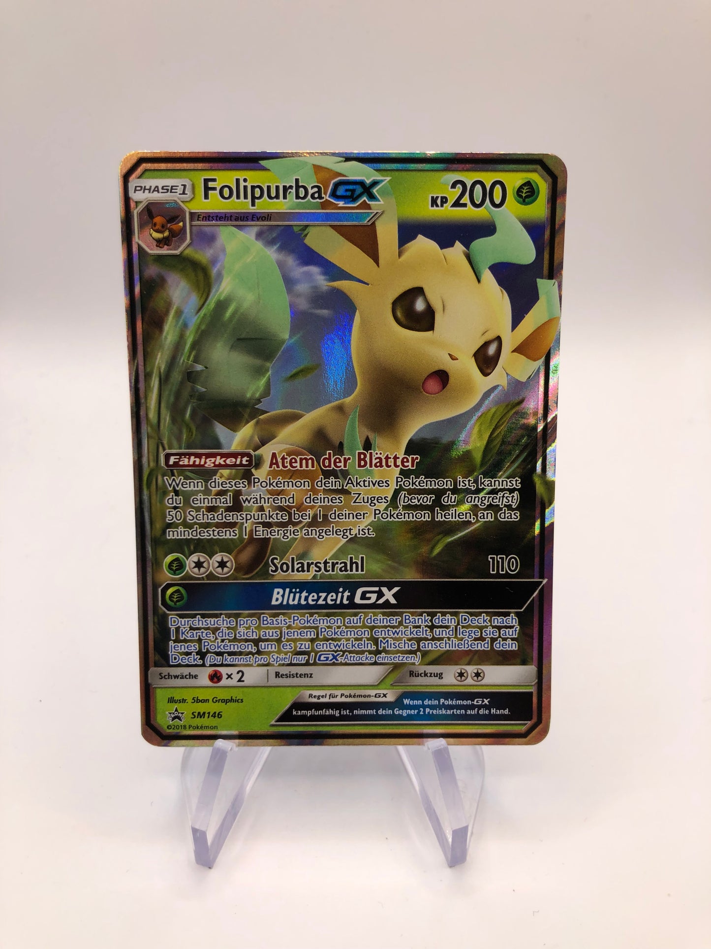Pokemon Karte GX Promo Folipurba SM146 Deutsch