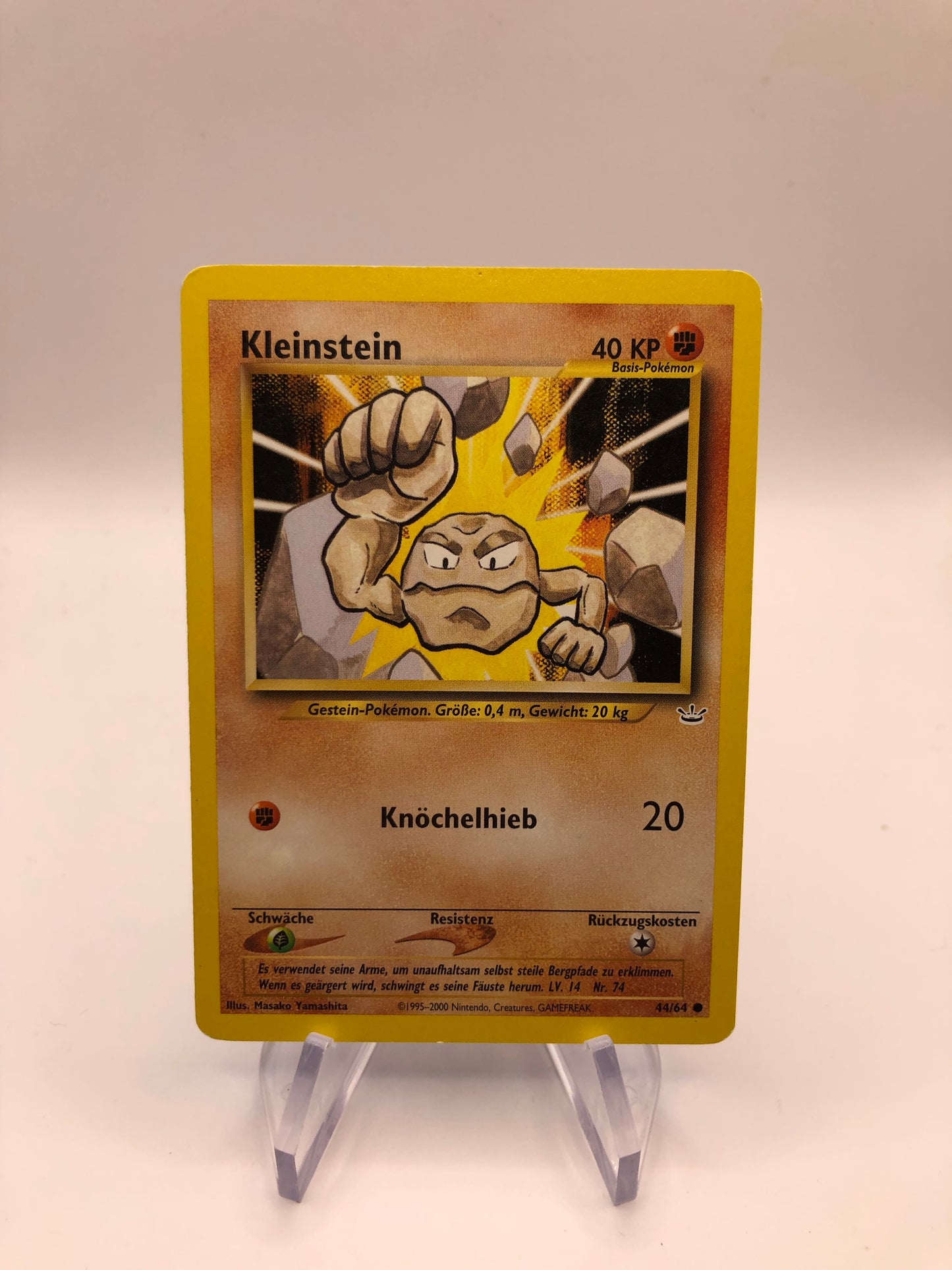 Pokemon Karte Neo Revolution Kleinstein 44/64 Deutsch