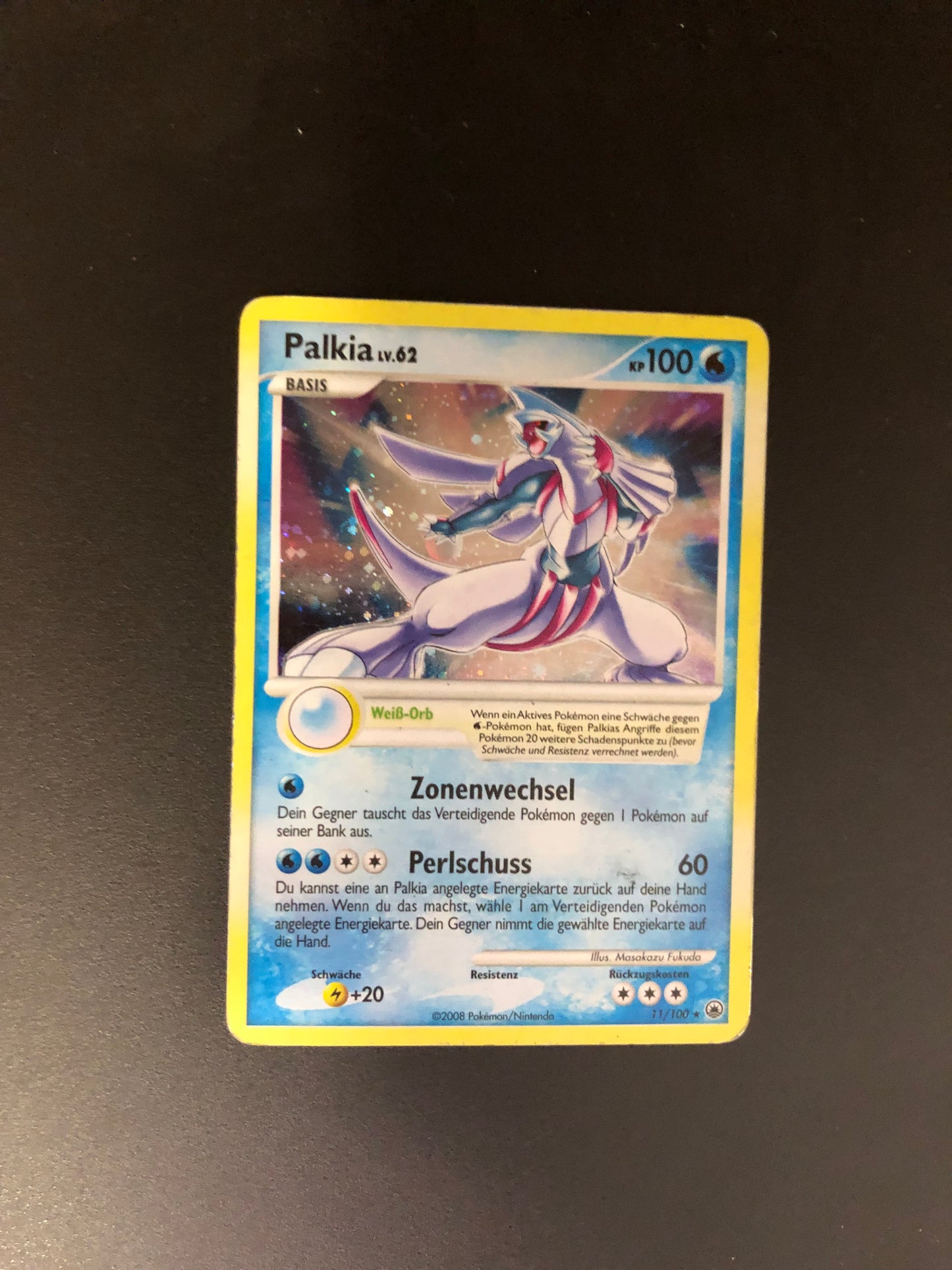 Pokemon Karte Holo Palkia 11/100 Deutsch