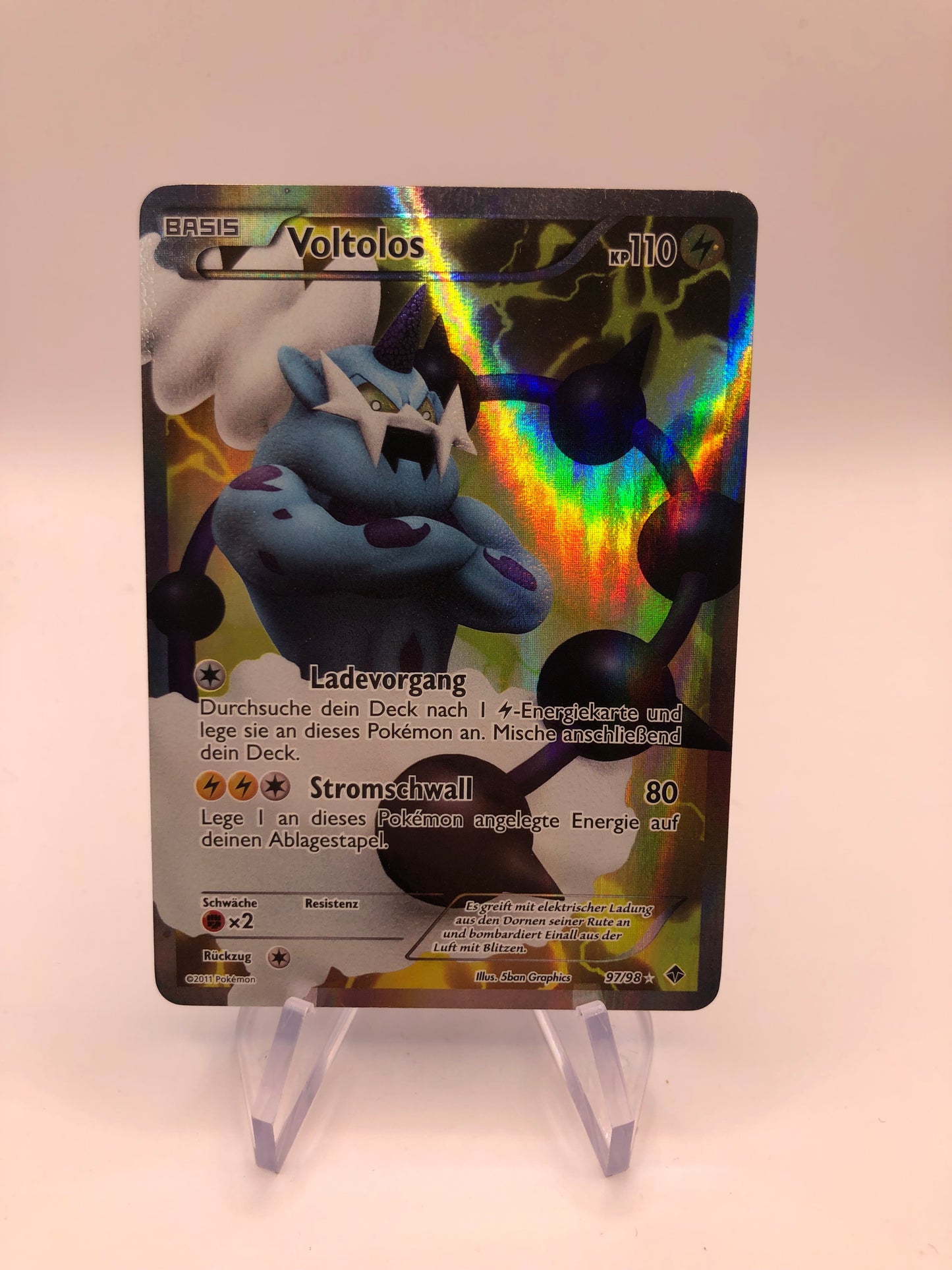 Pokemon Karte Art-Rare Voltolos 97/98 Deutsch