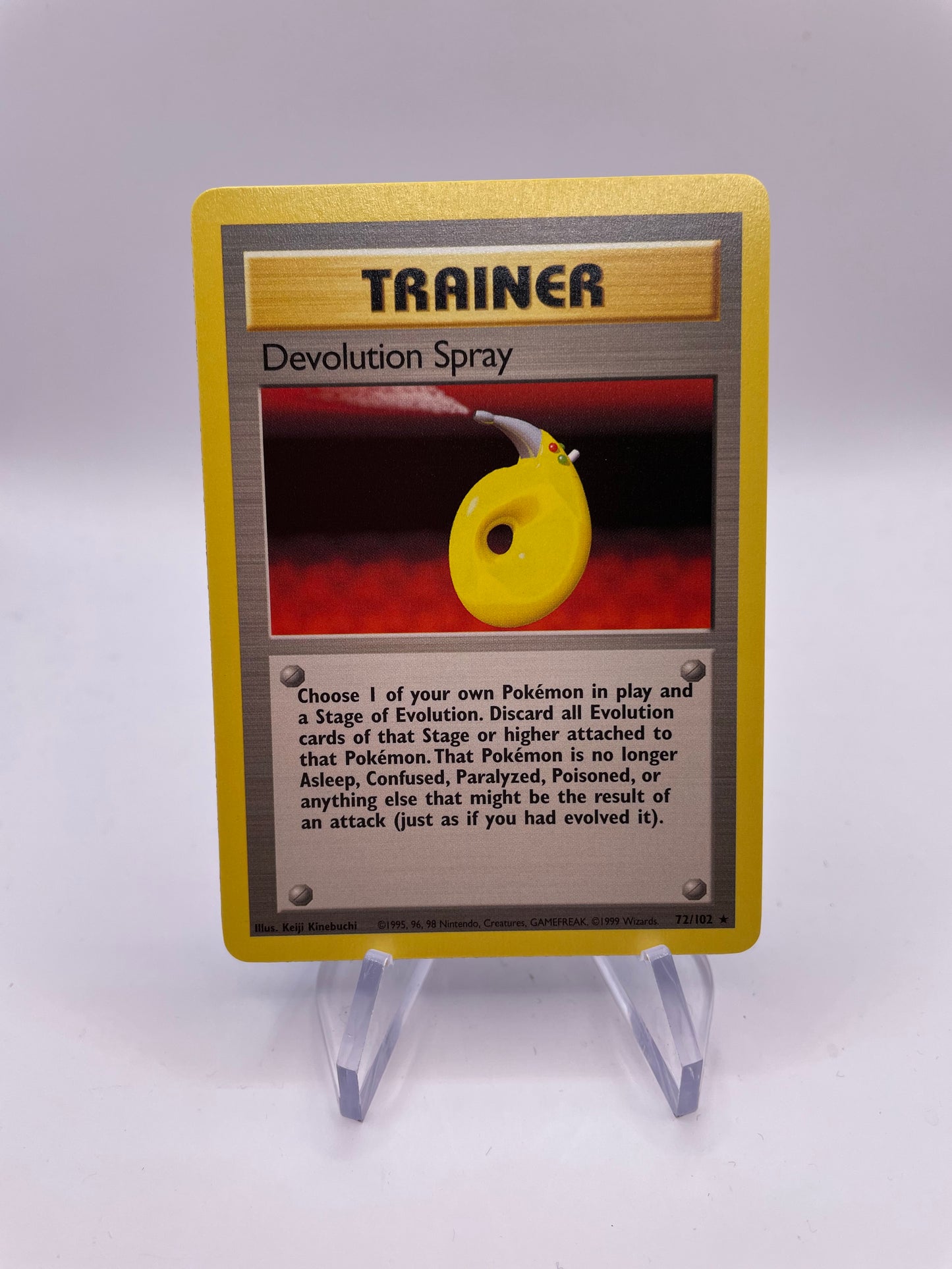 Pokemon Karte Base Set Trainer Devolution Spray 72/102 Englisch