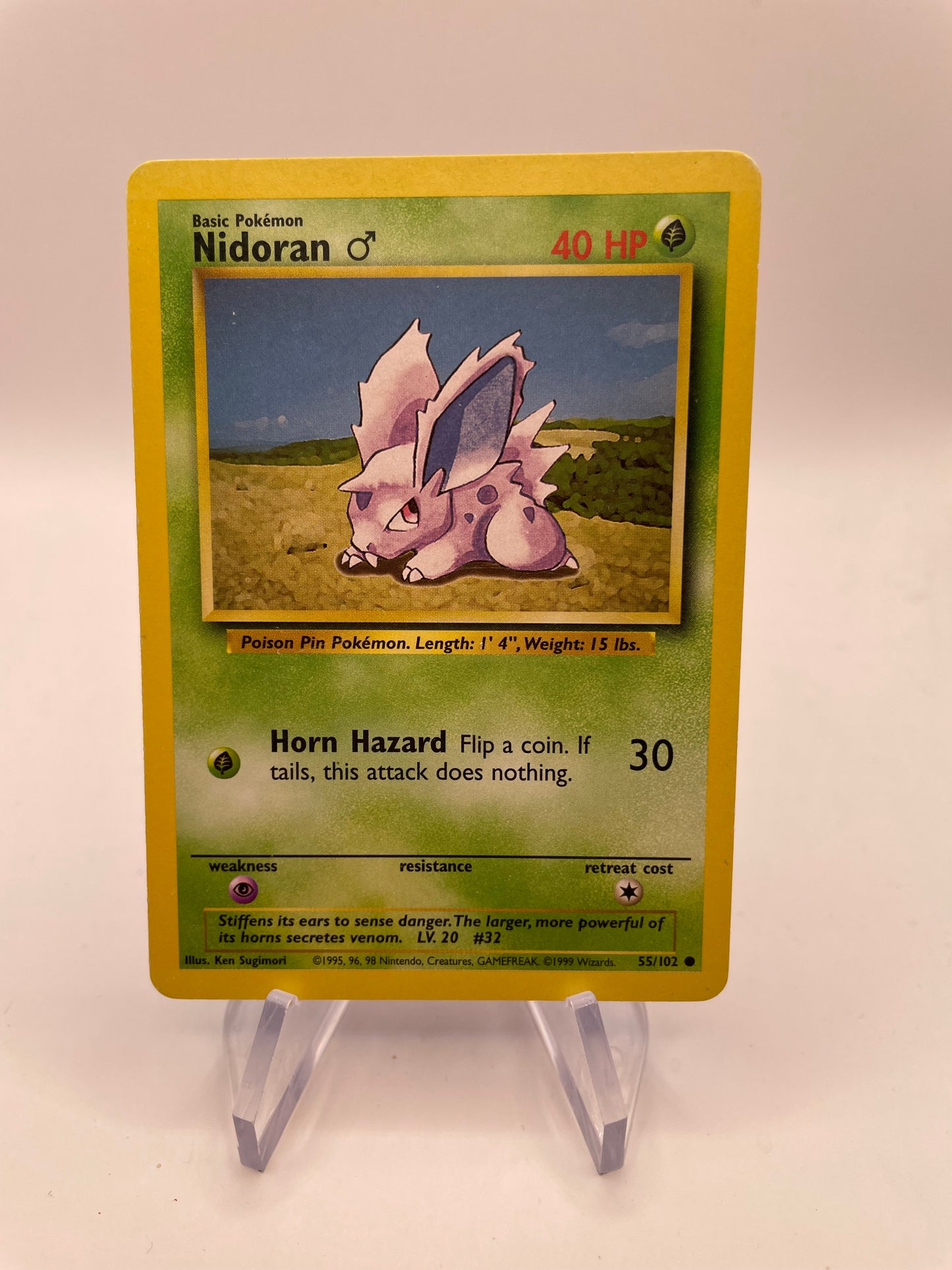 Pokemon Karte Base-Set Nidoran 55/102 Englisch