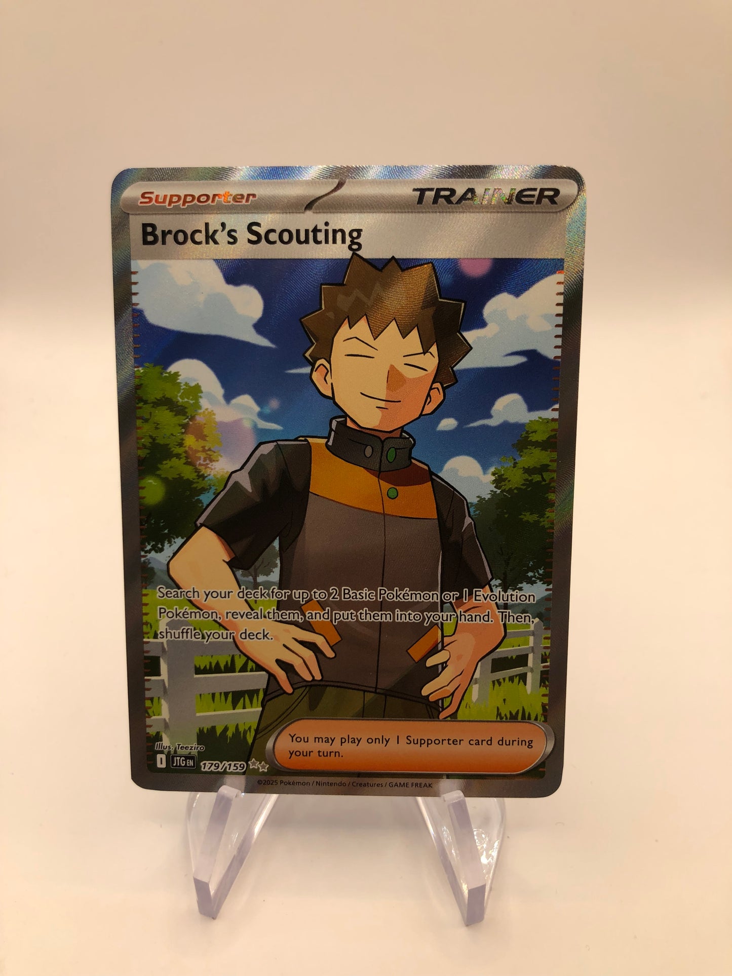 Pokemon Karte Trainer Brocks Scouting 179/159 Deutsch
