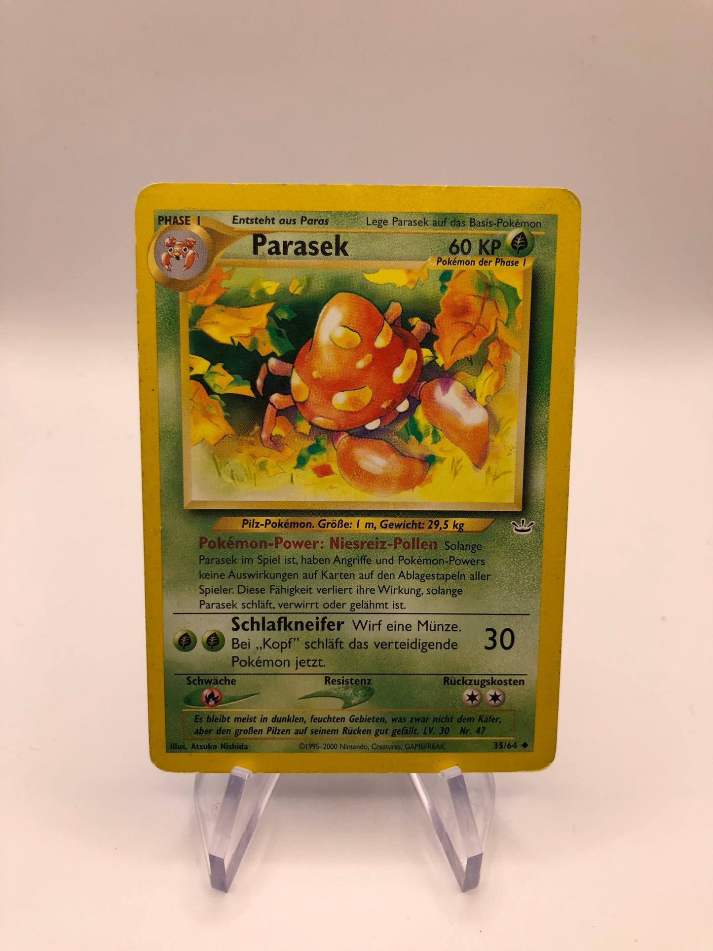Pokemon Karte Neo Revolution Parasek 35/64 Deutsch
