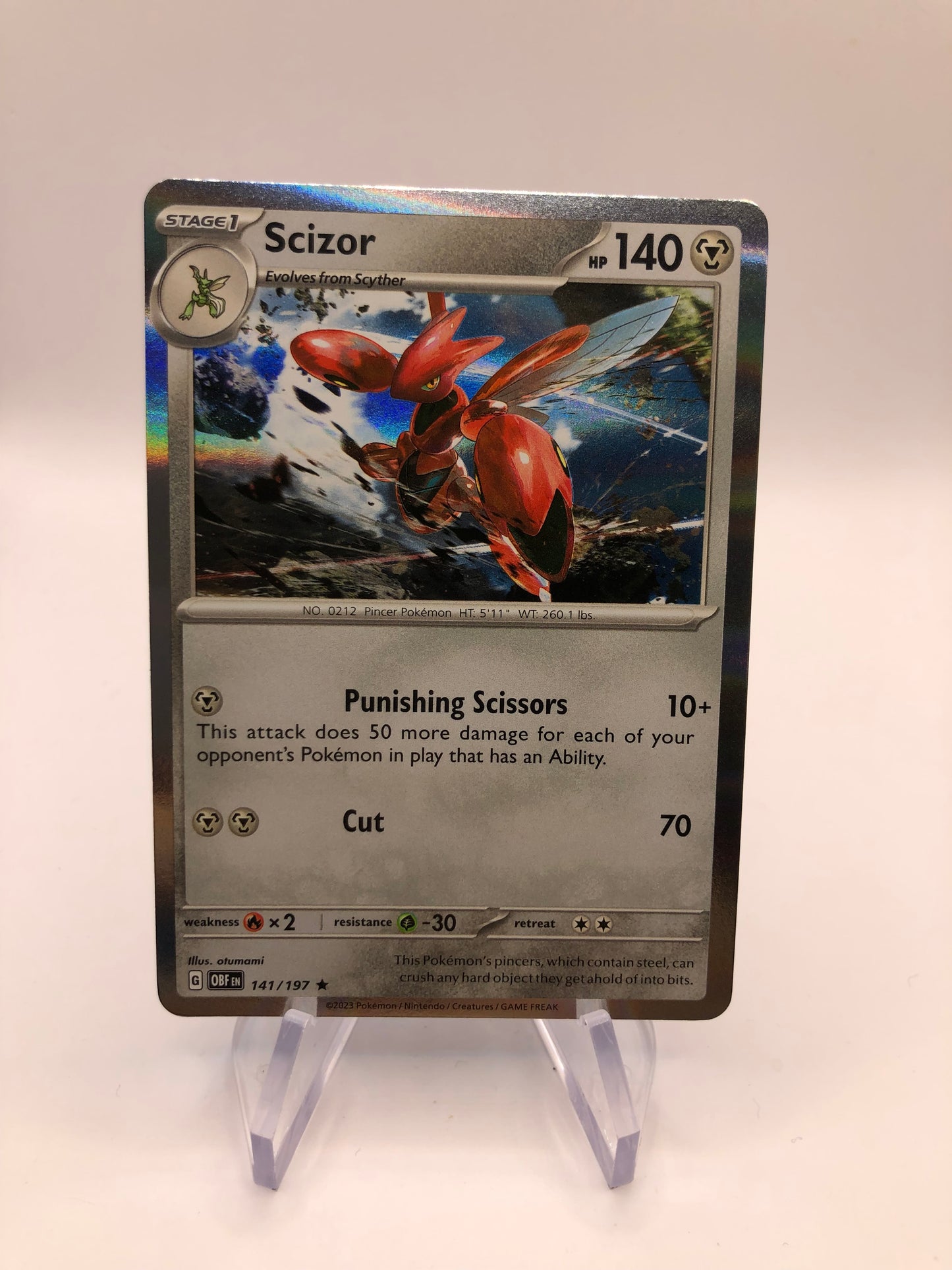Pokemon Karte Holo Sichlor 141/197 Englisch