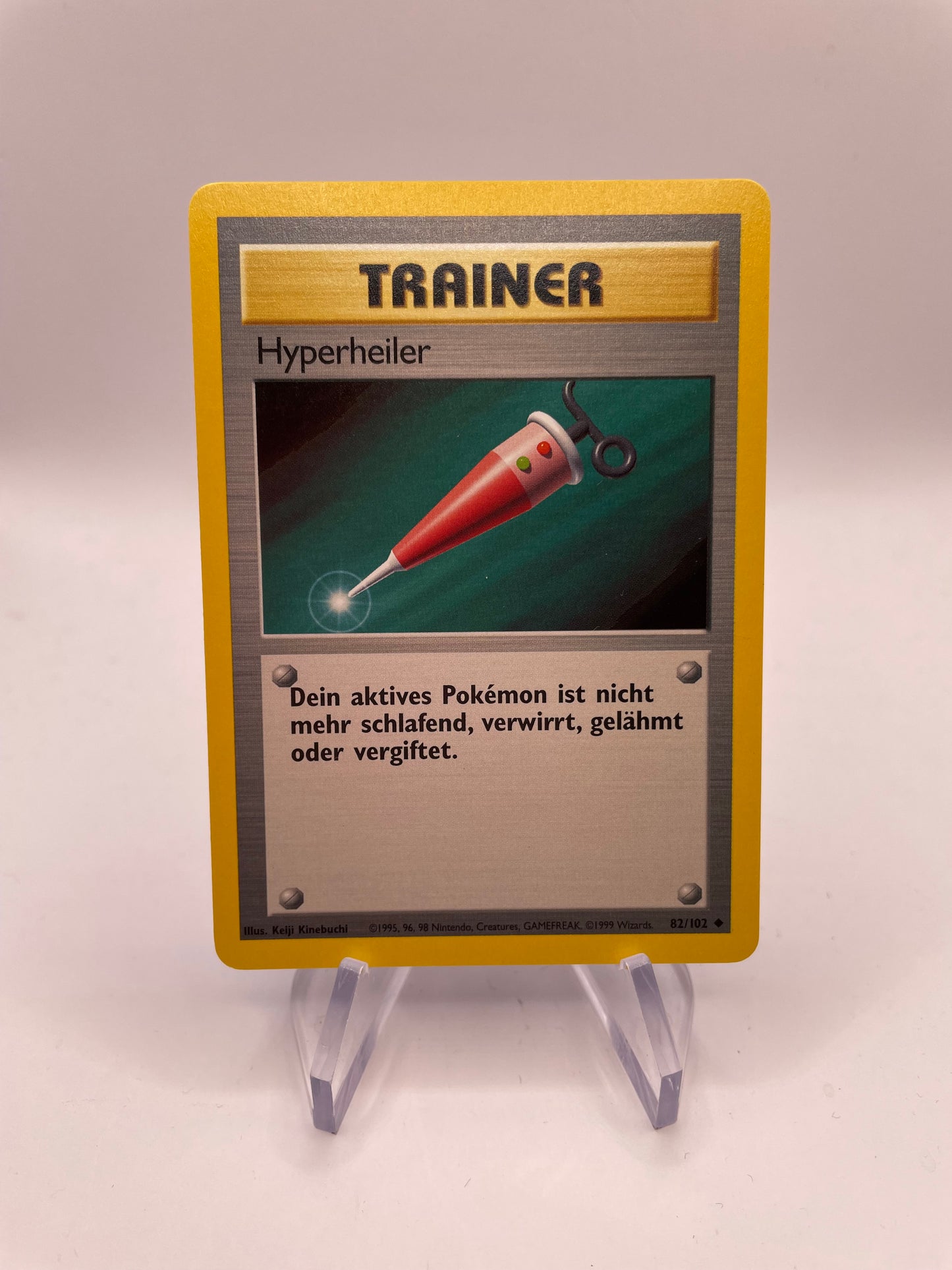 Pokemon Karte Base Set Trainer Hyperheiler 82/102 Deutsch