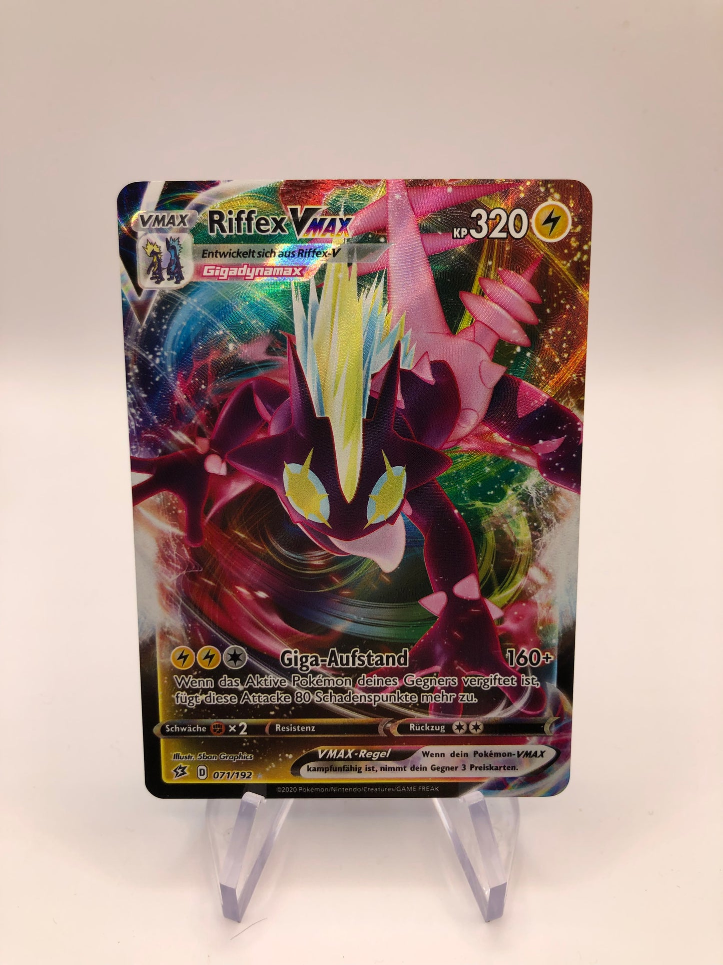 Pokemon Karte Vmax Riffex 71/192 Deutsch