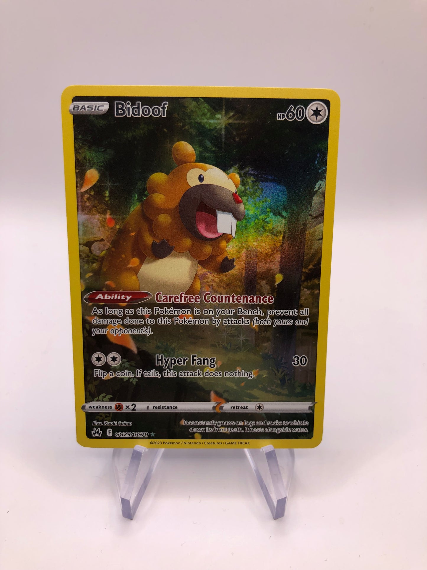 Pokemon Karte Art-Rare Bidiza GG29/GG70 Englisch