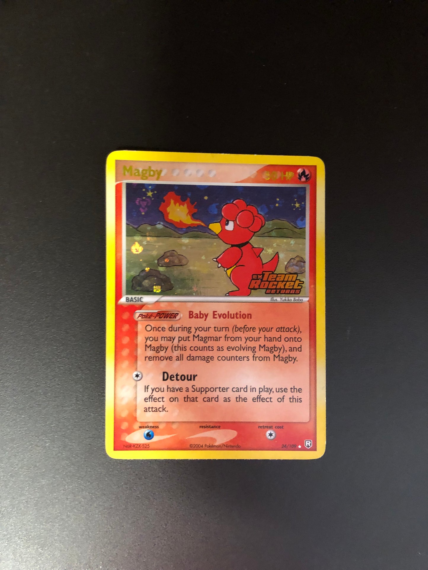 Pokemon Karte Stamp Magby 24/109 Deutsch