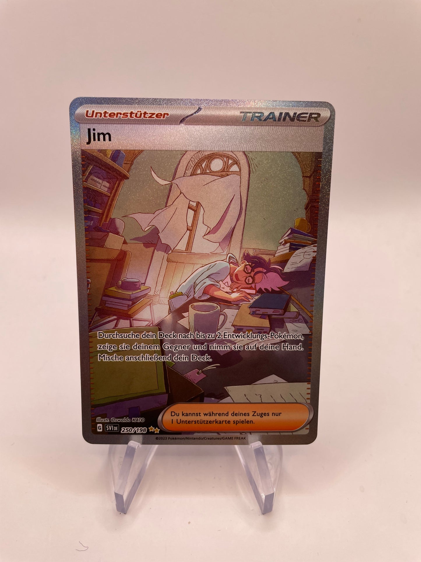 Pokémon Karte Trainer Jim 250/198 Deutsch