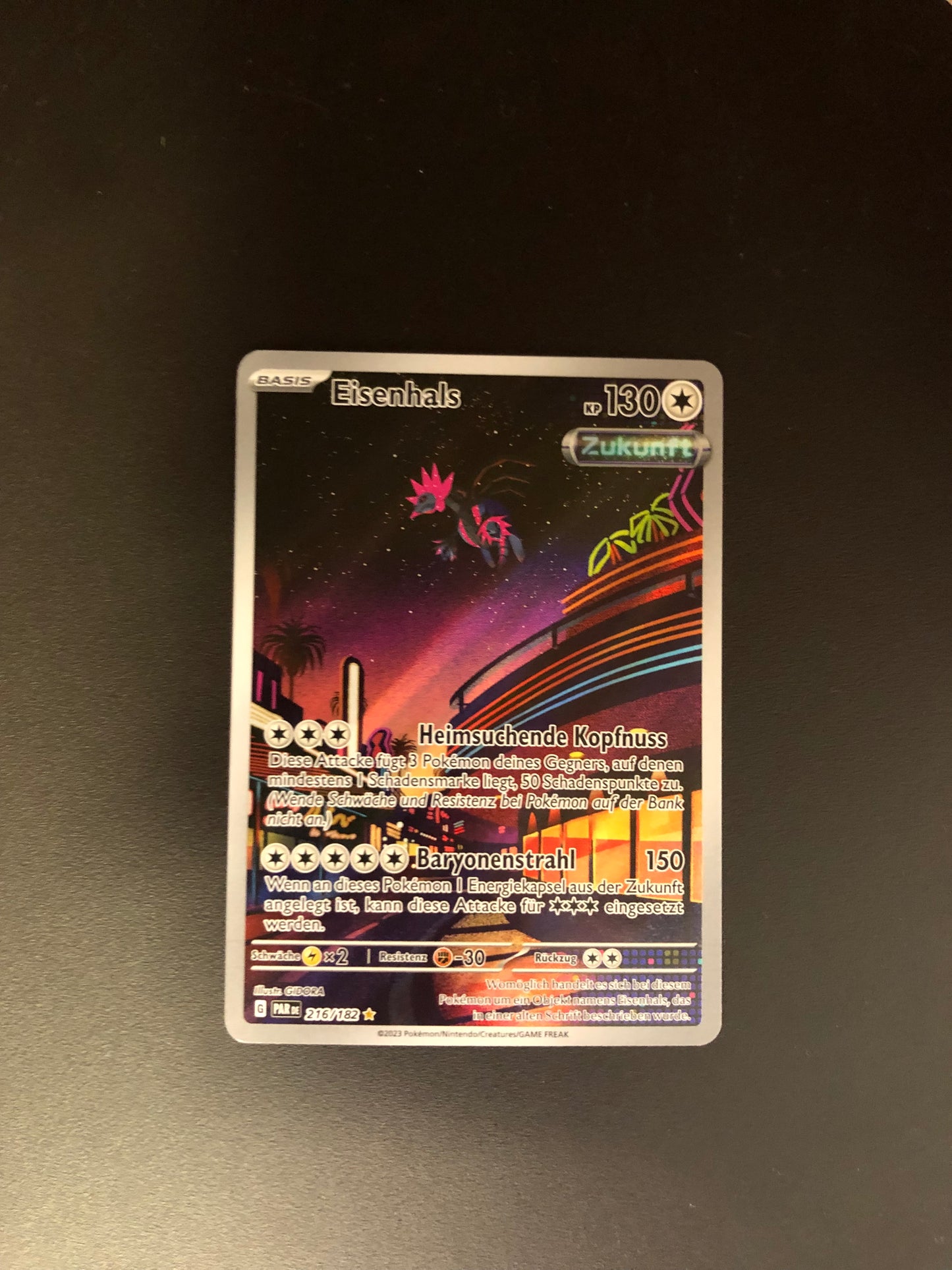 Pokemon Karten Art-Rare Eisenhals 216/182 Deutsch
