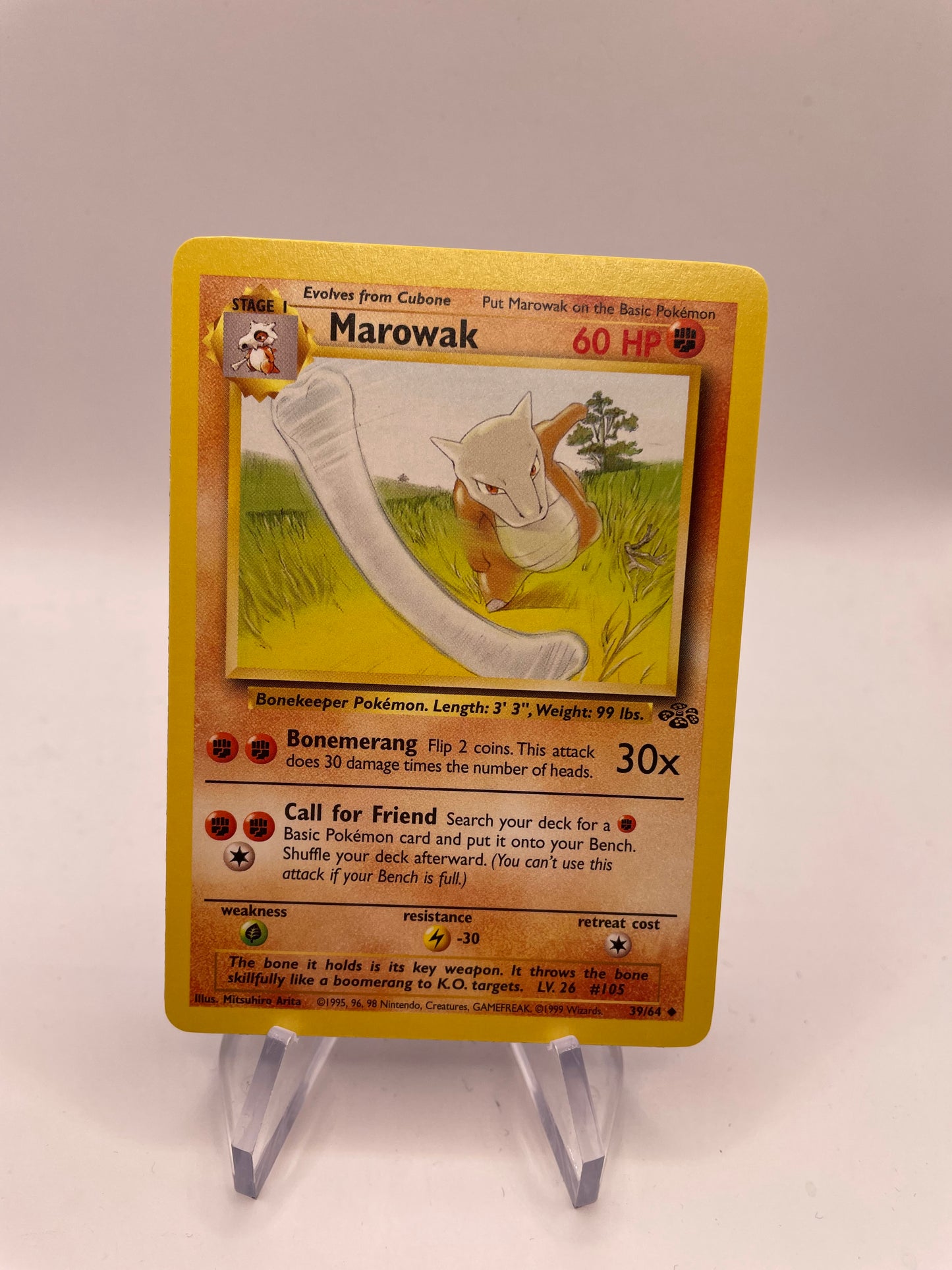 Pokemon Karte Base Set 2 Marowak 39/130 Englisch