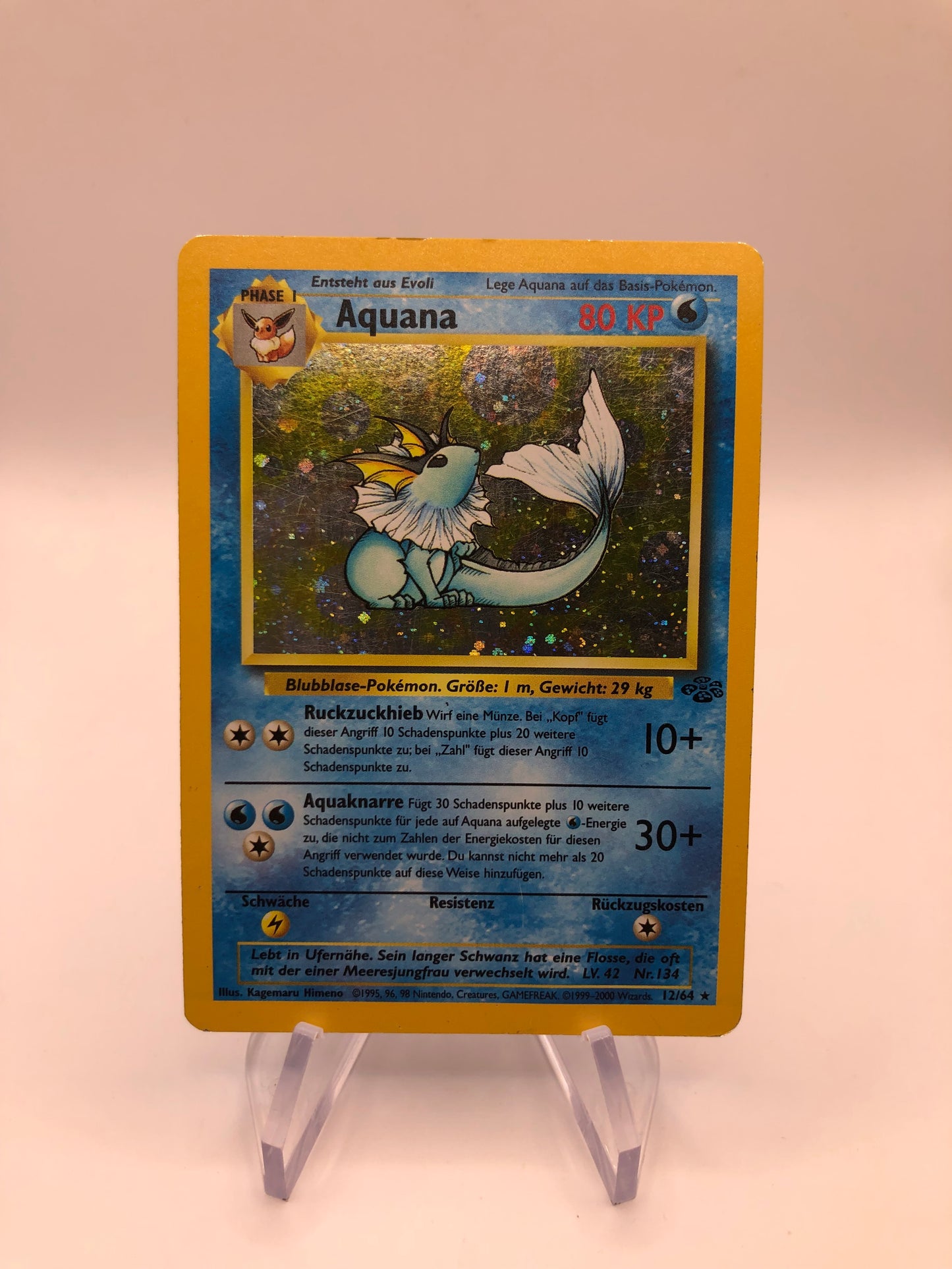 Pokemon Karten Holo Aquana 12/64 Deutsch