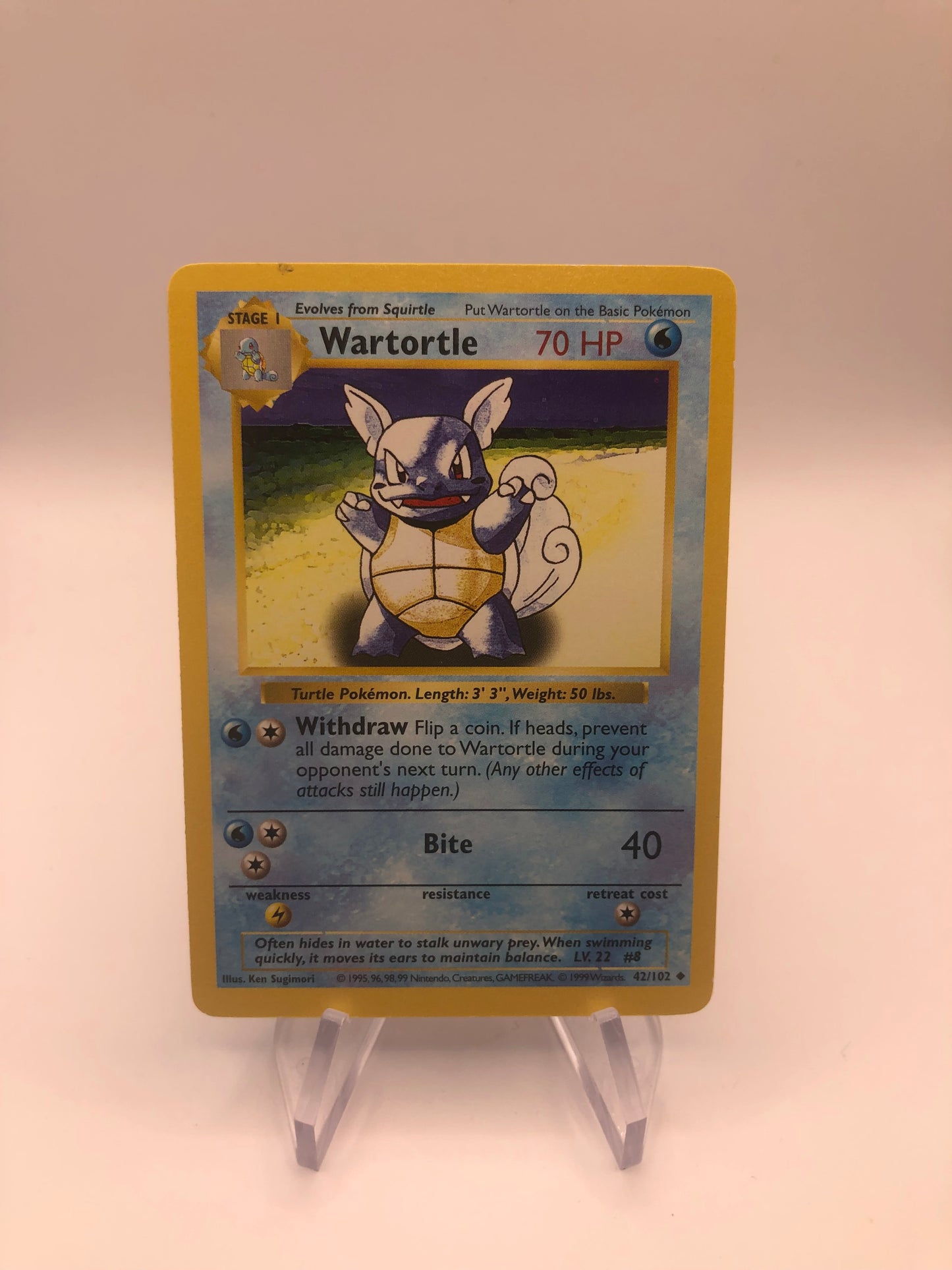 Pokemon Karte Shadowless Schillok 42/102 Englisch