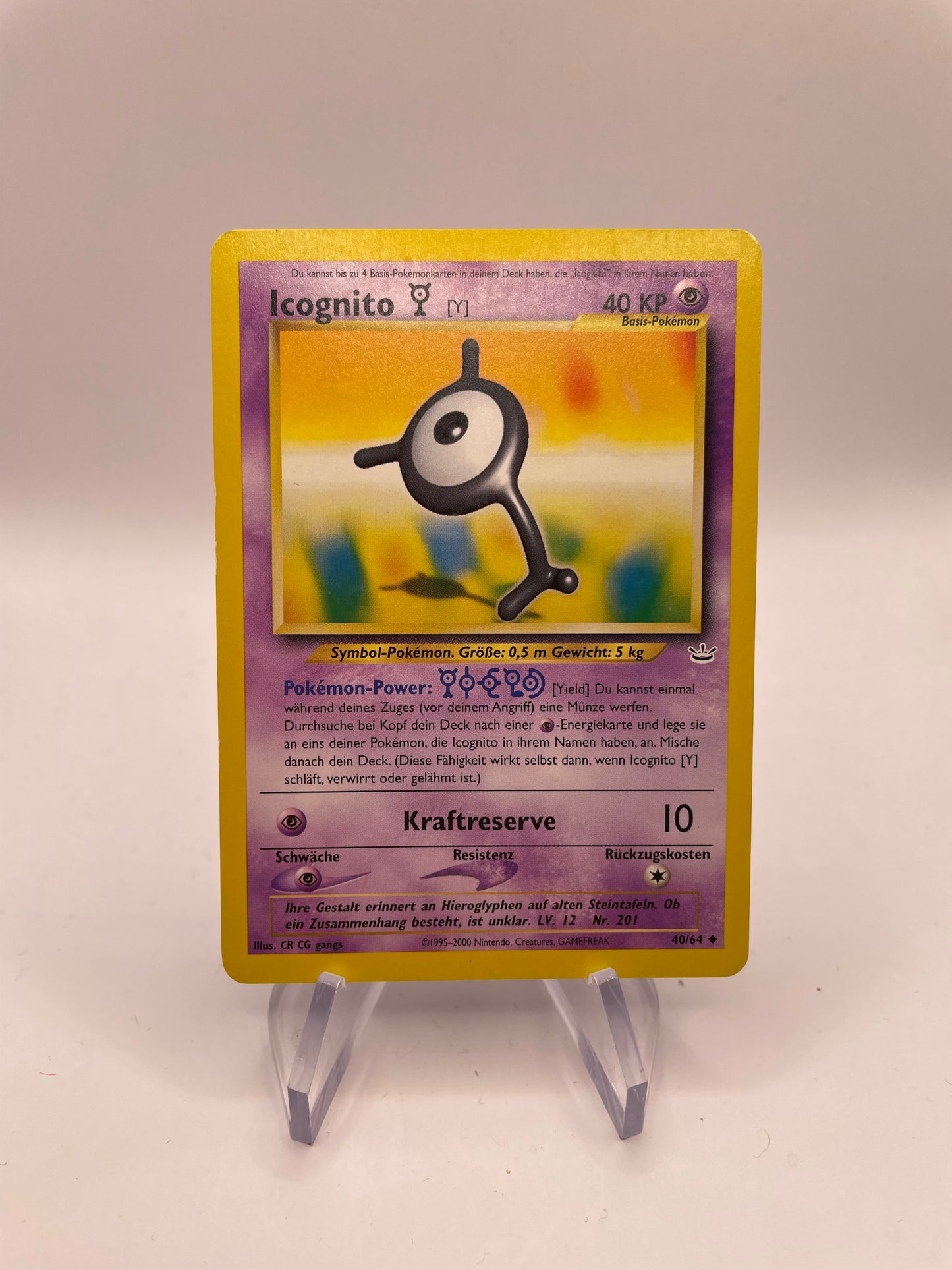Pokemon Karte Neo Revelution Icognito 40/64 Deutsch