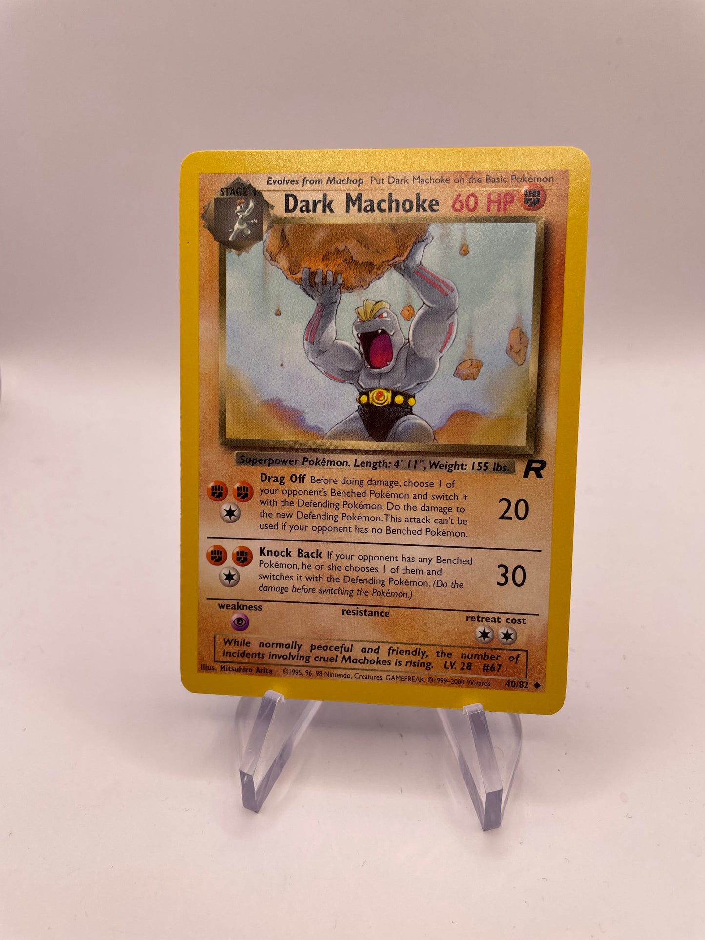 Pokemon Karte Rocket Dark Machoke 40/82 Englisch