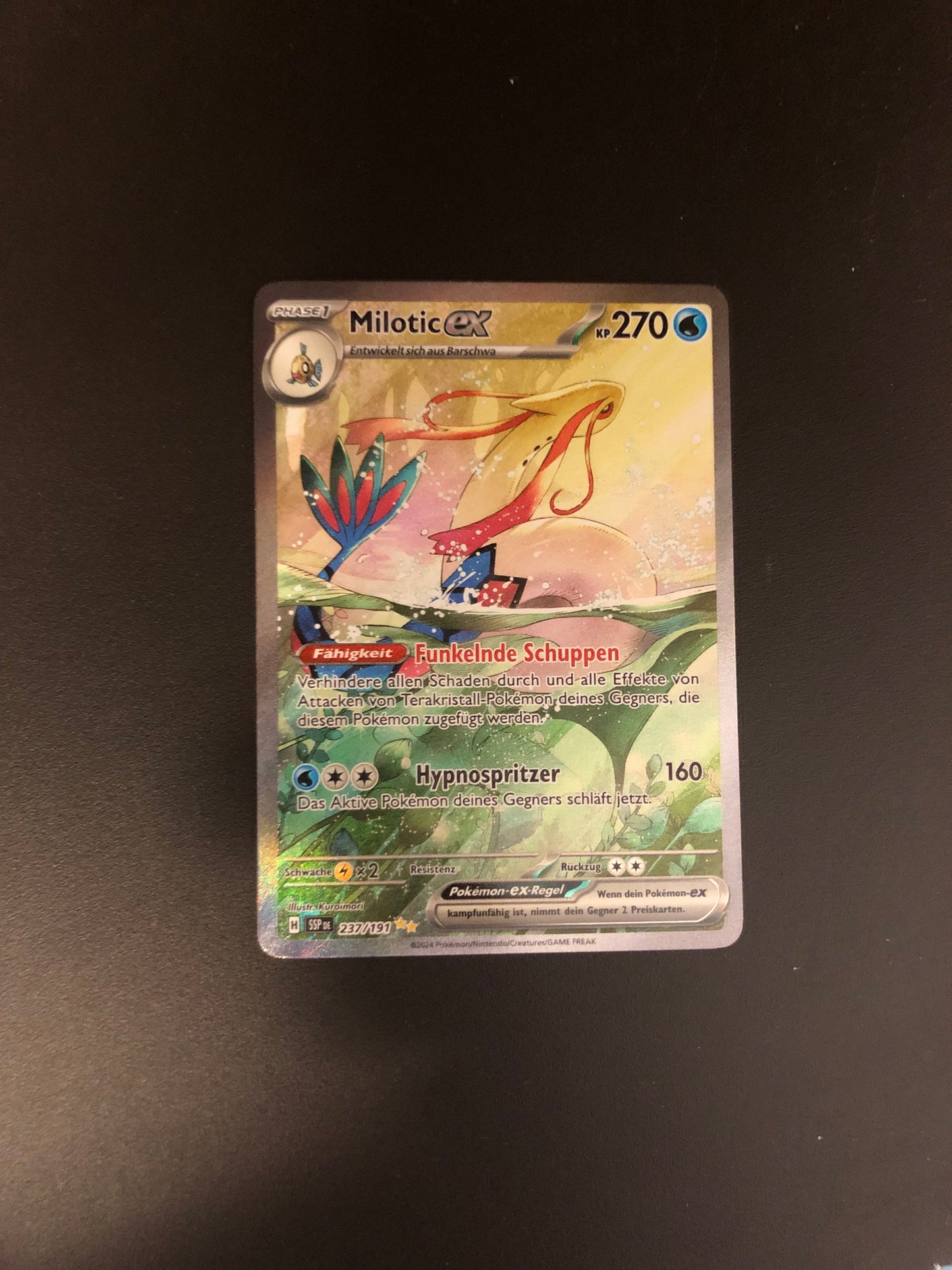 Pokemon Karte EX Fullart Milotic 237/191 Deutsch