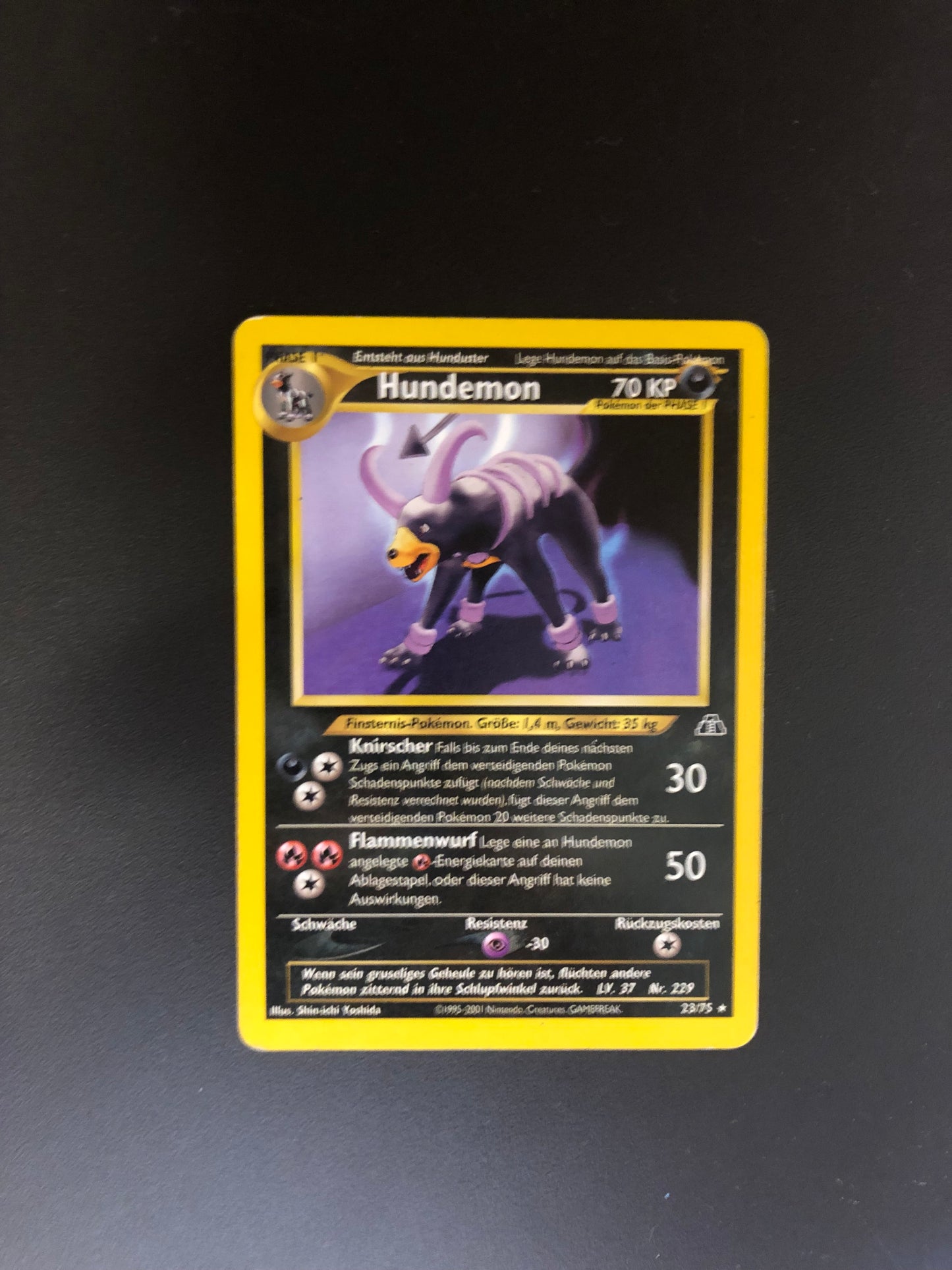 Pokemon Karten Neo Hundemon 23/75 Deutsch