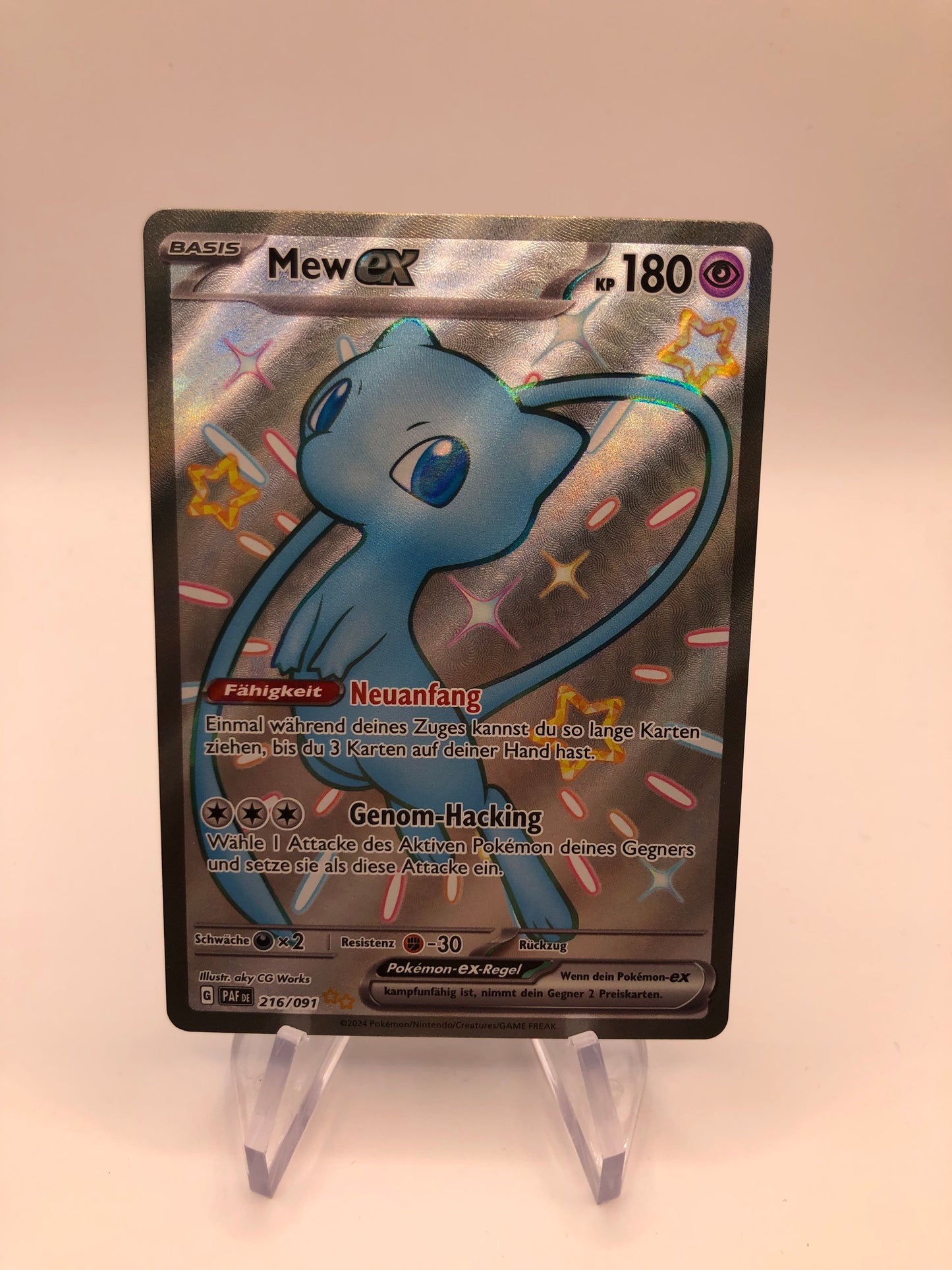 Pokemon Karte Fullart Ex Mew 216/91 Deutsch
