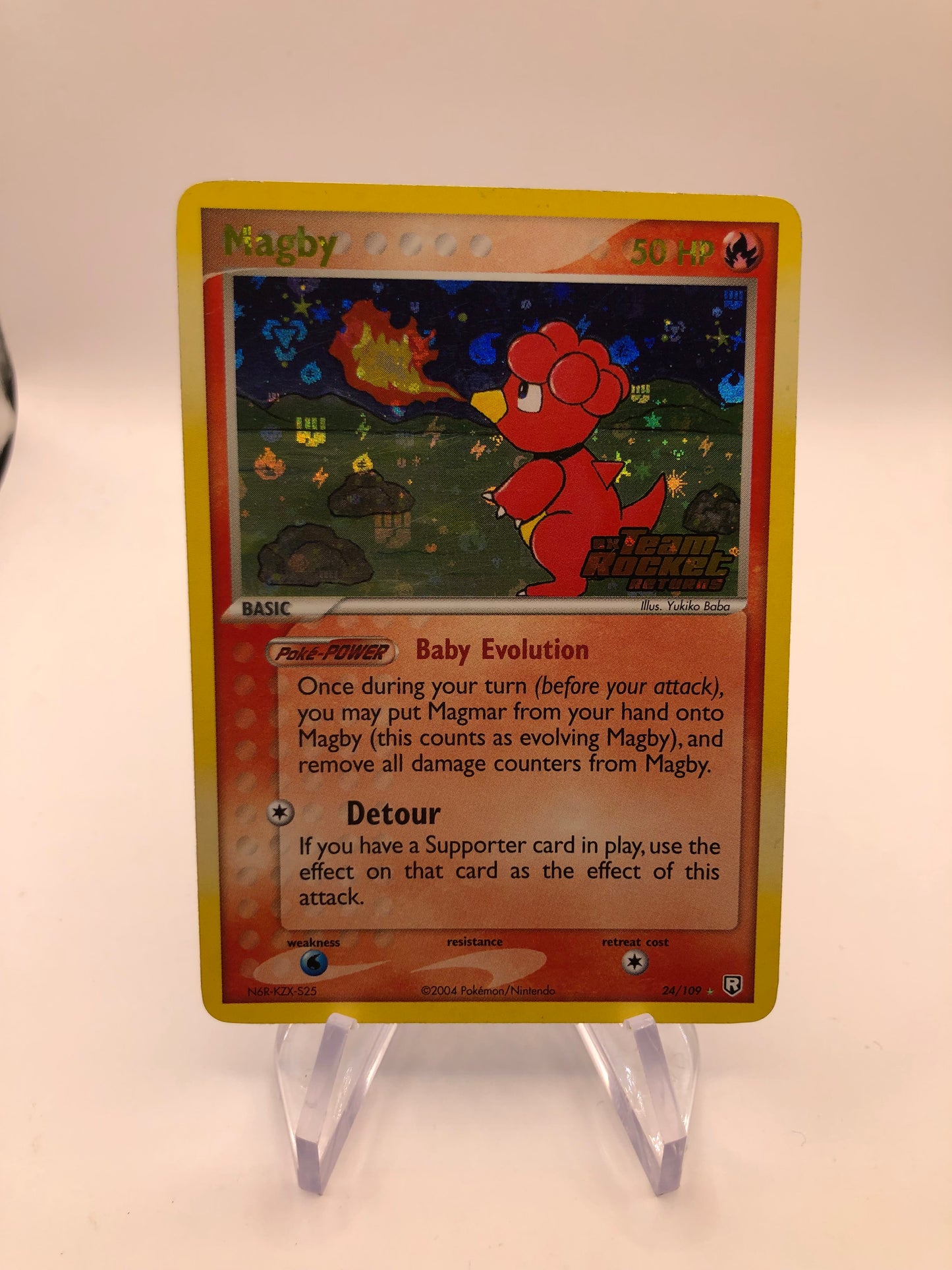 Pokemon Karte Stamp Magby 24/109 Deutsch