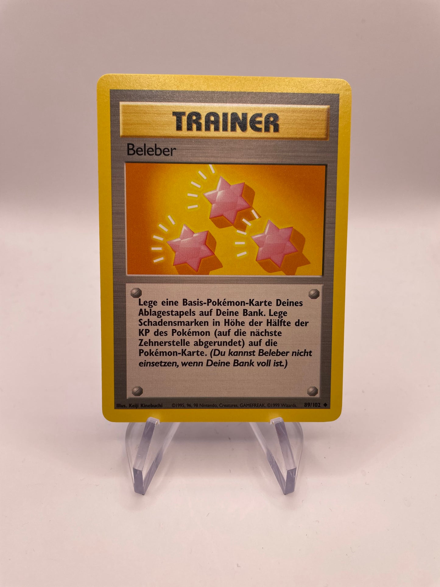 Pokemon Karte Base Set Trainer Beleber 89/102 Deutsch