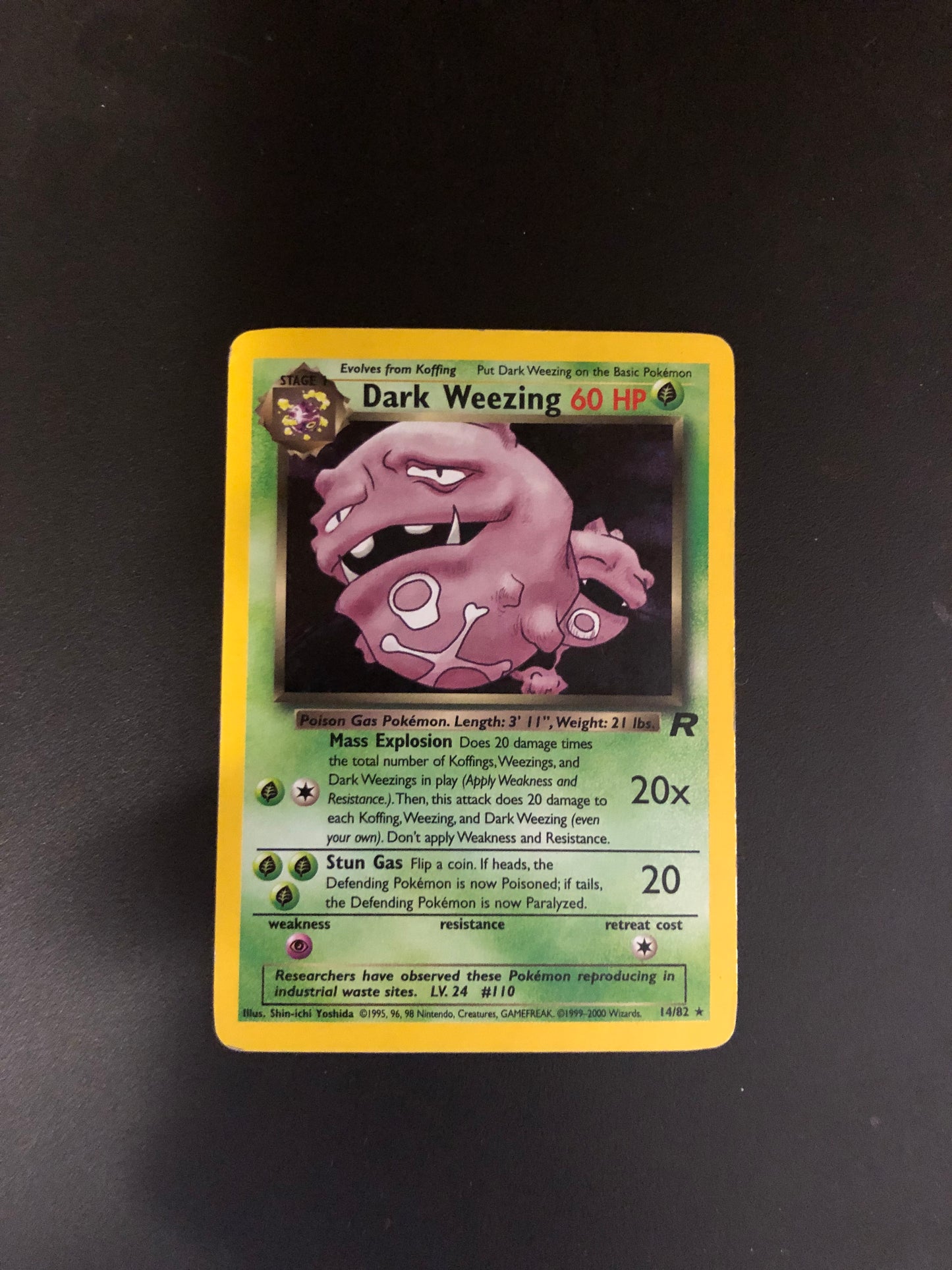 Pokémon Karte Holo Rocket Smogmog 14/82 Englisch