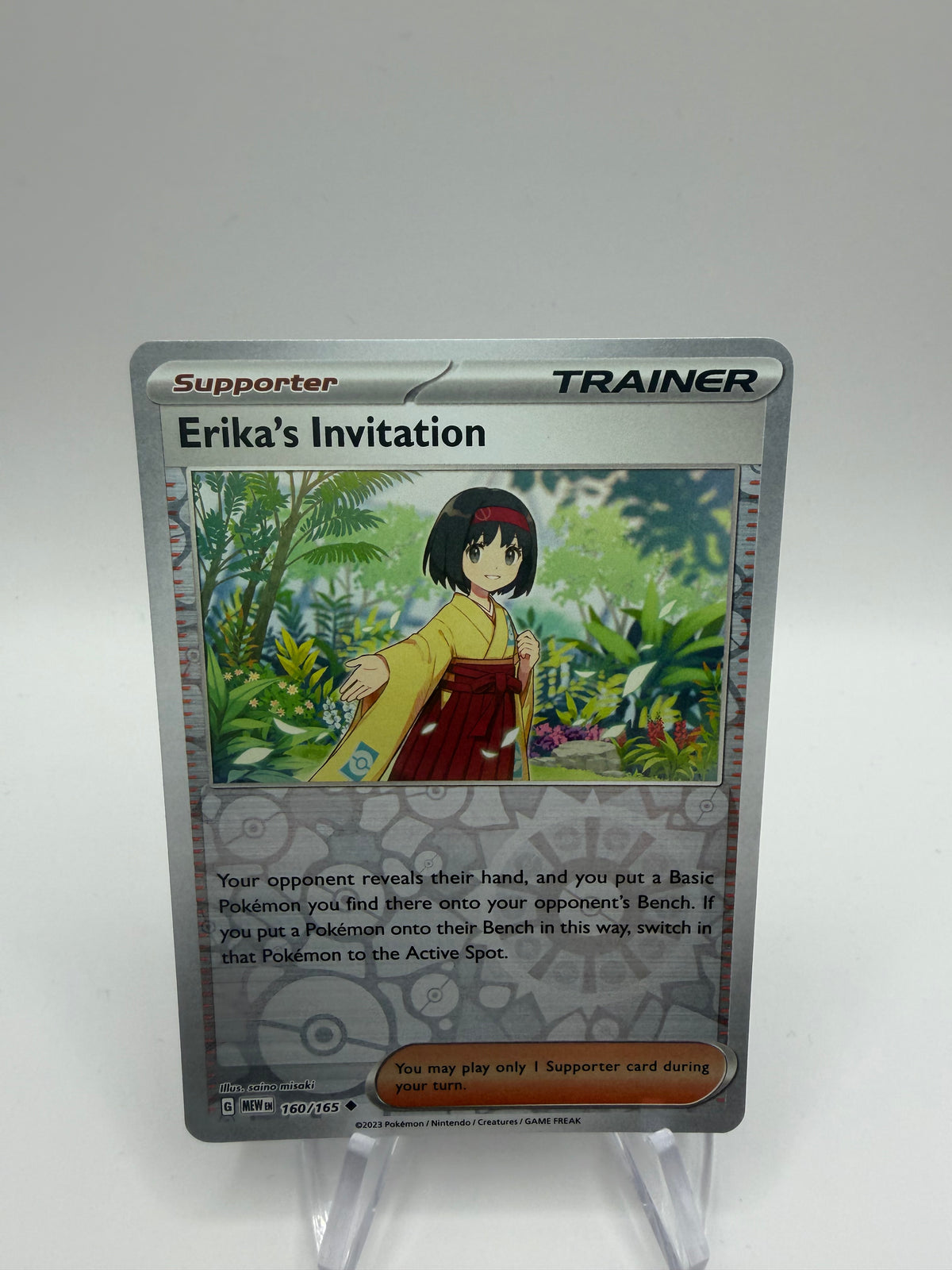 Pokemon Karte Reverse 151 Erika's Invitation 160/165 Englisch